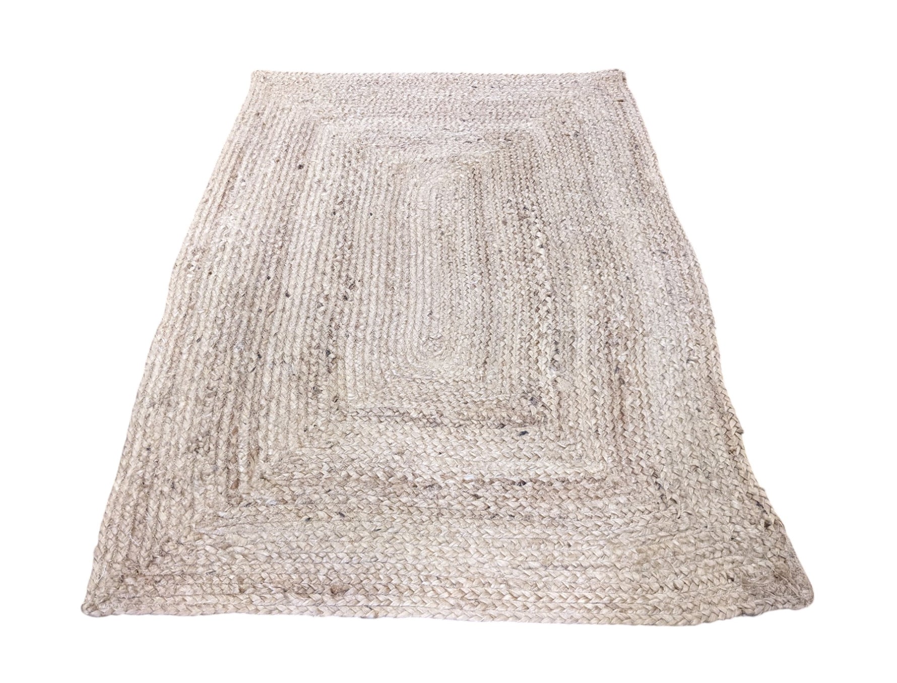 Braided Natural Jute Rug - 122 × 85 cm
