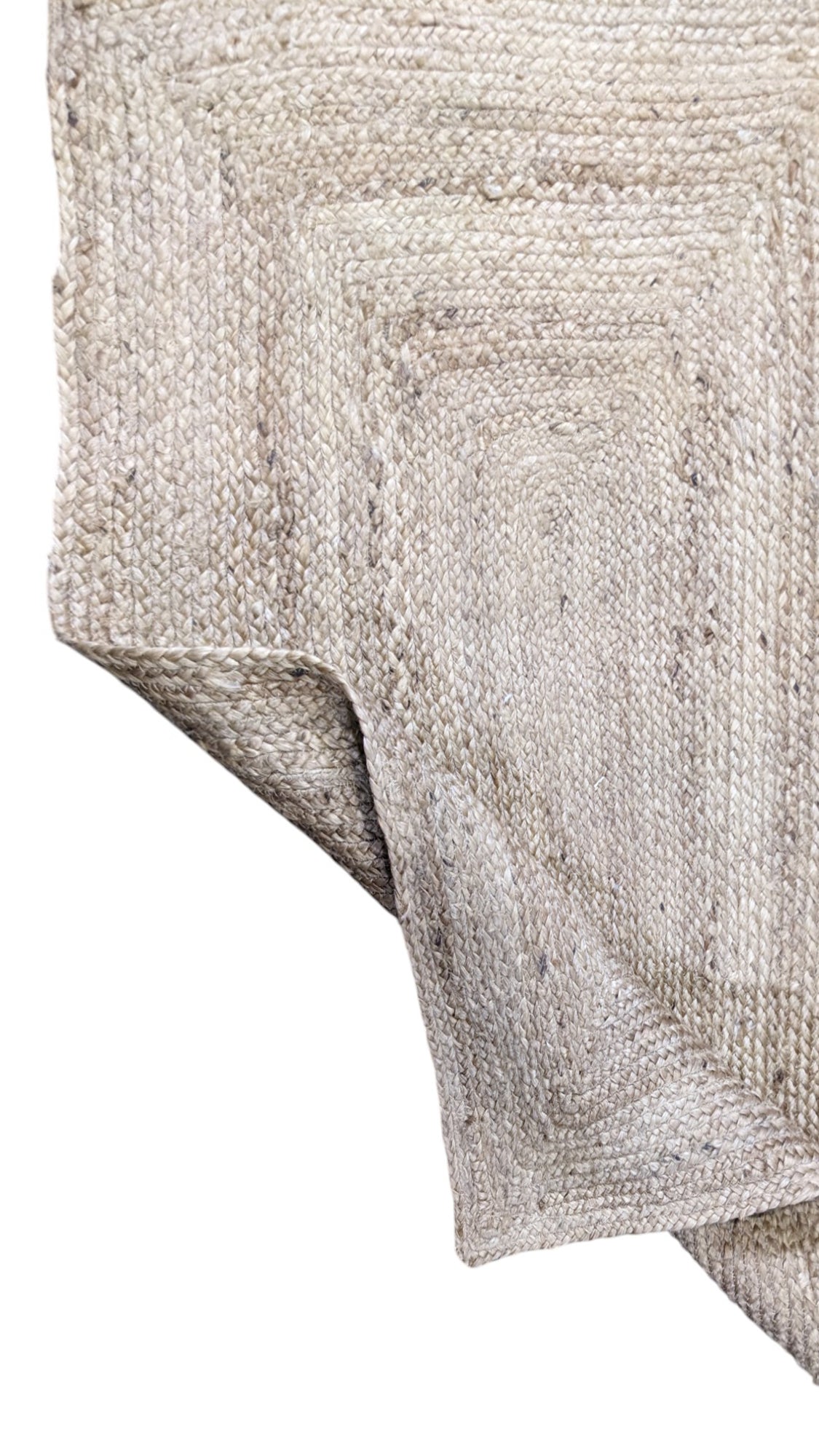 Braided Natural Jute Rug - 122 × 85 cm