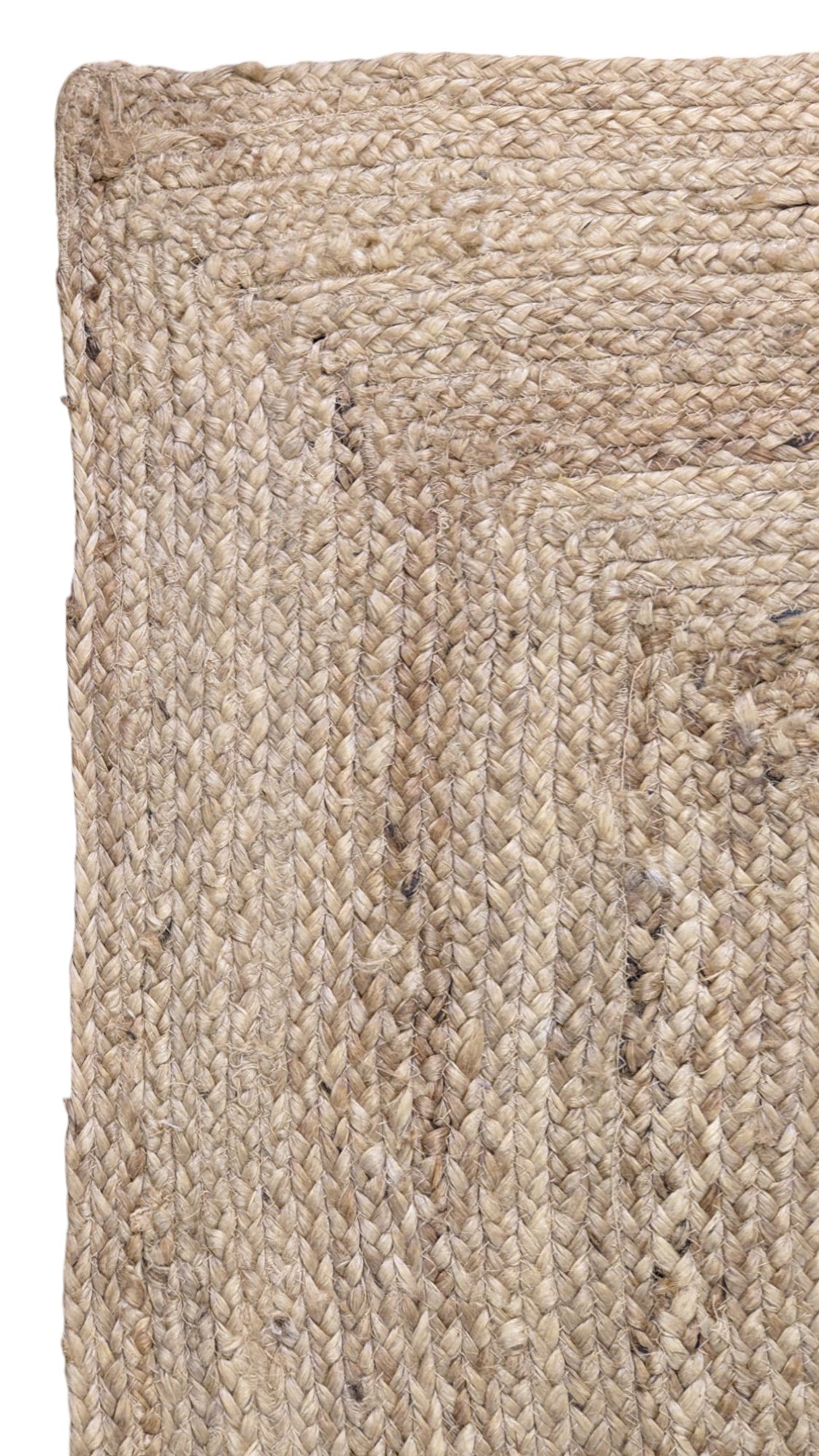 Braided Natural Jute Rug - 122 × 85 cm