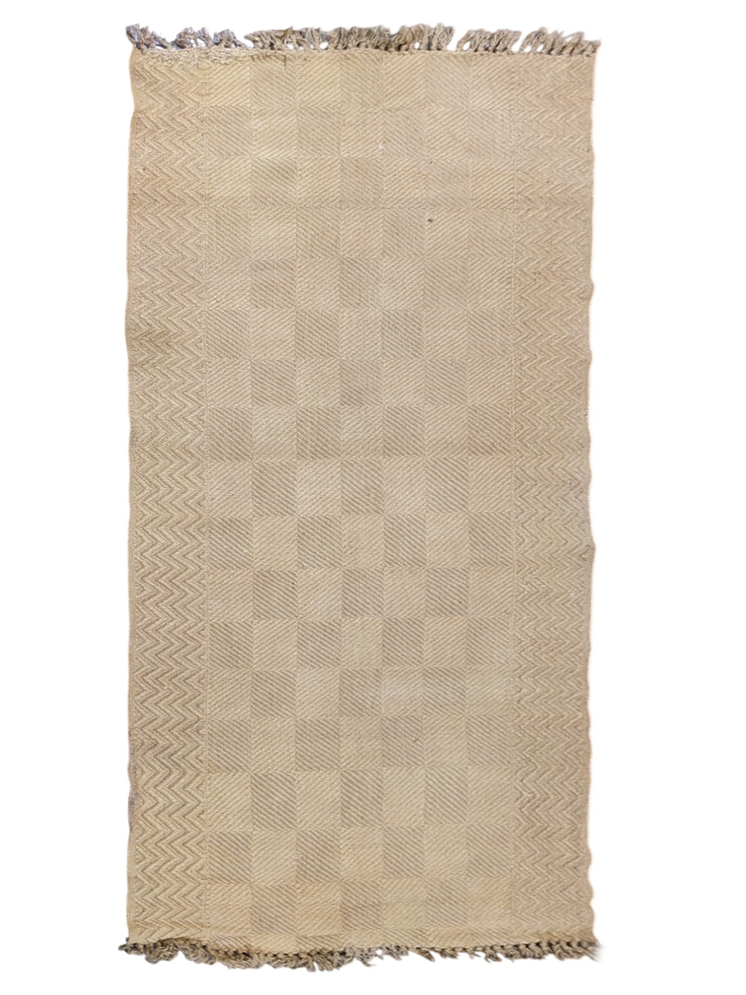 Flatweave Natural Jute Rug - 244 × 119 cm