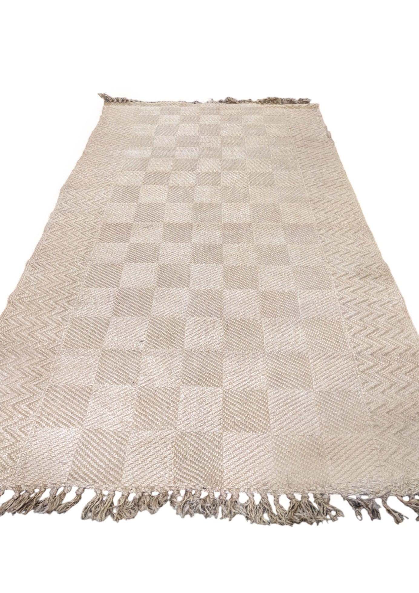 Flatweave Natural Jute Rug - 244 × 119 cm