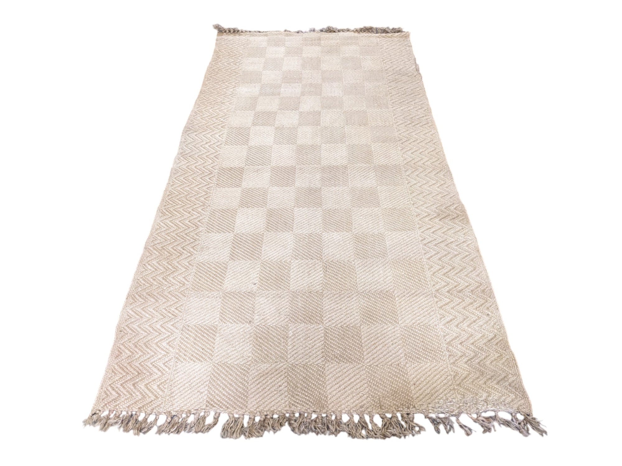Flatweave Natural Jute Rug - 244 × 119 cm