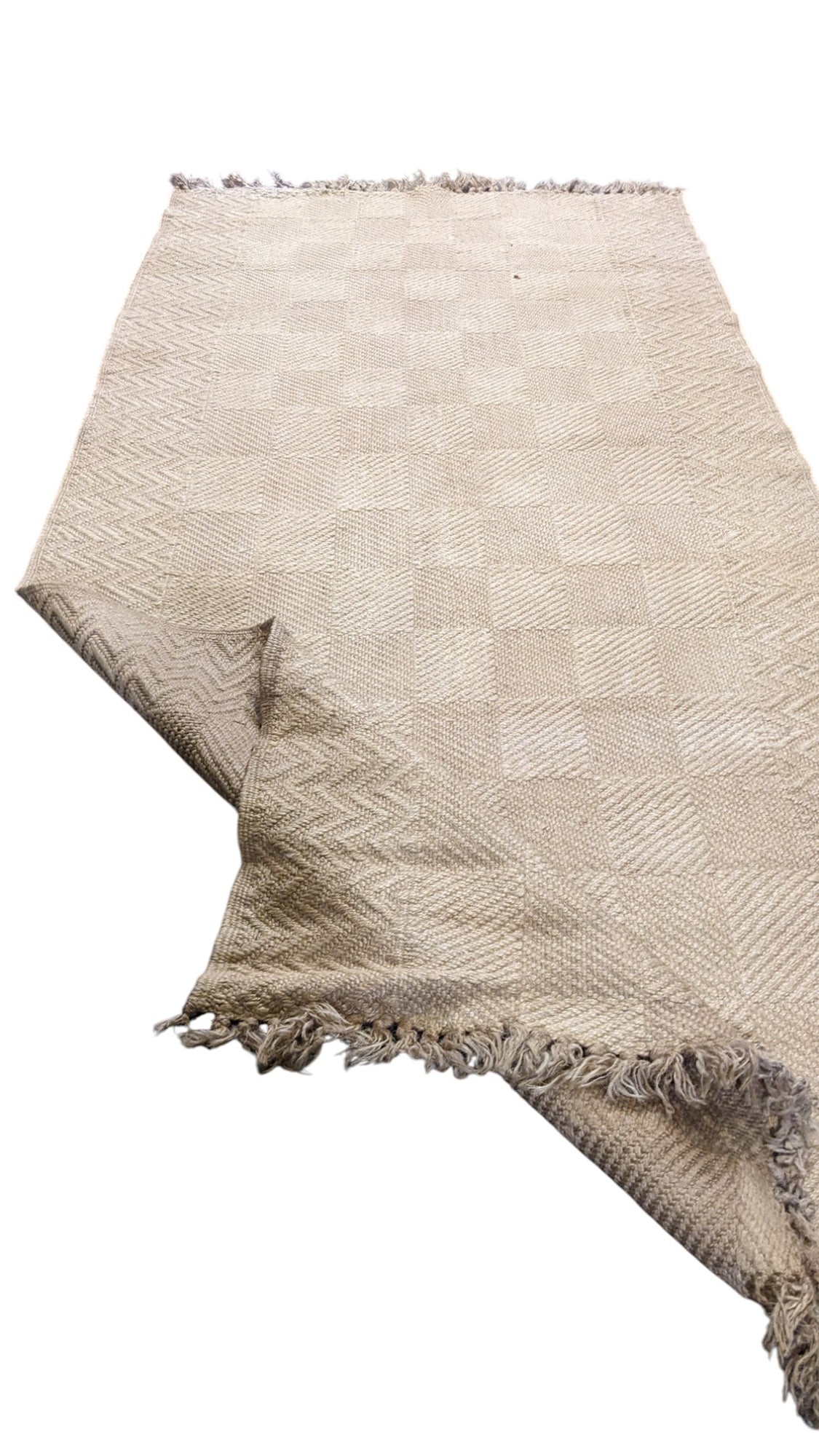 Flatweave Natural Jute Rug - 244 × 119 cm