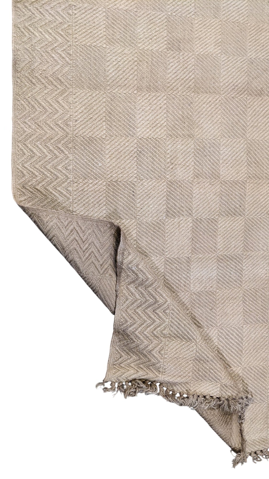 Flatweave Natural Jute Rug - 244 × 119 cm