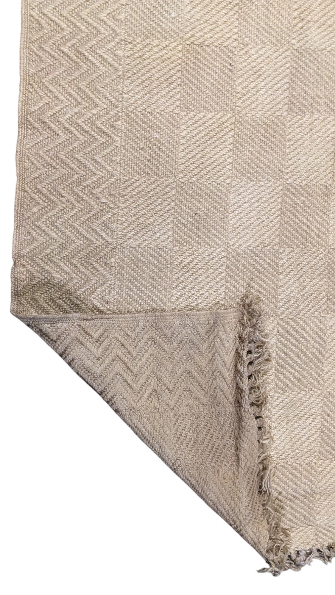 Flatweave Natural Jute Rug - 244 × 119 cm