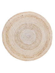 Braided Natural Jute Rug - 119 x 119 cm