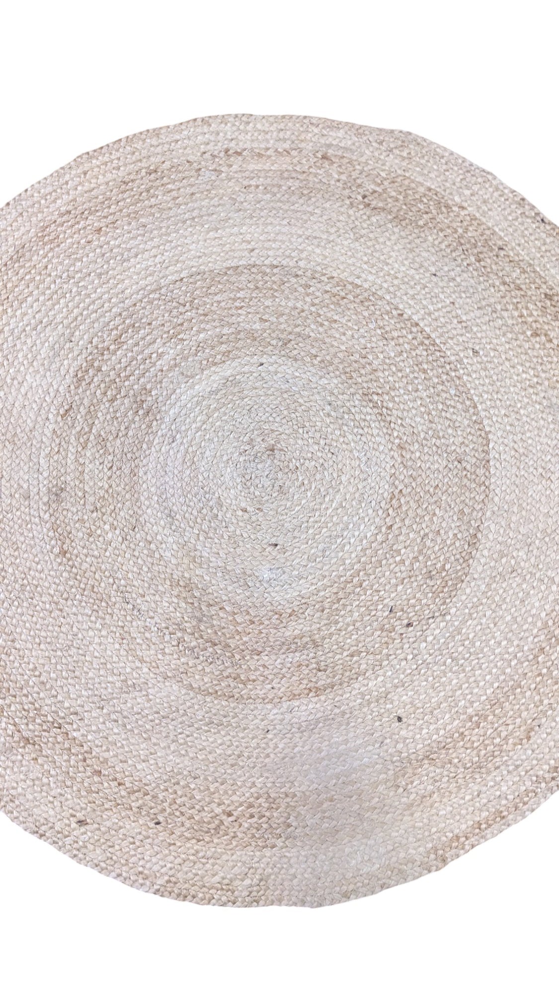 Braided Natural Jute Rug - 119 x 119 cm