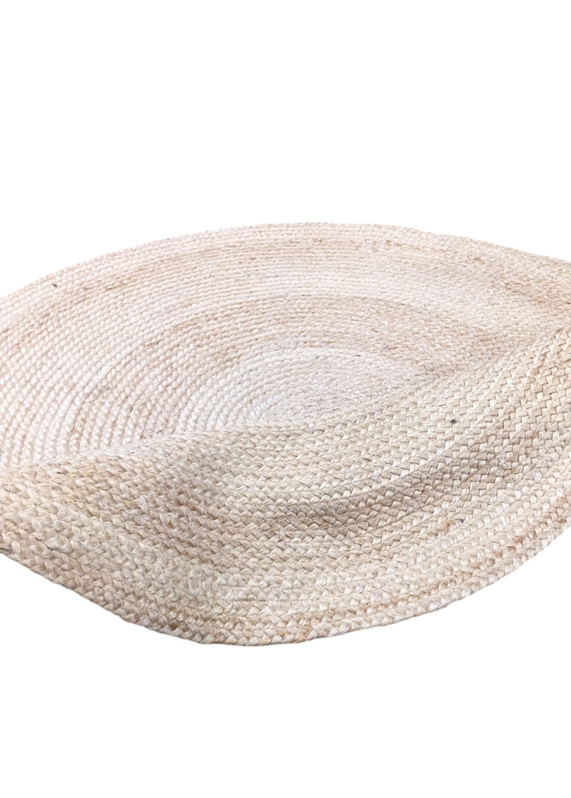 Braided Natural Jute Rug - 119 x 119 cm