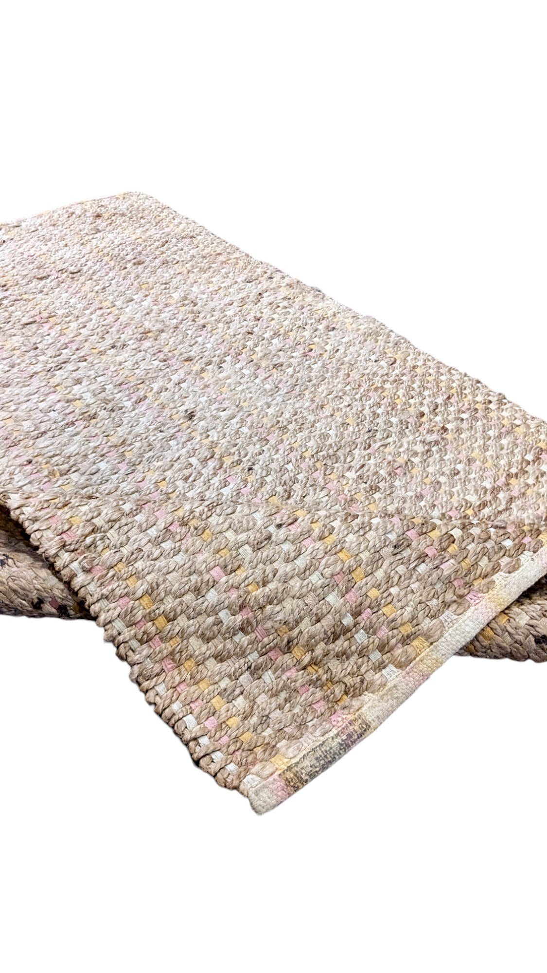 Braided Natural Jute Rug - 155 x 94 cm