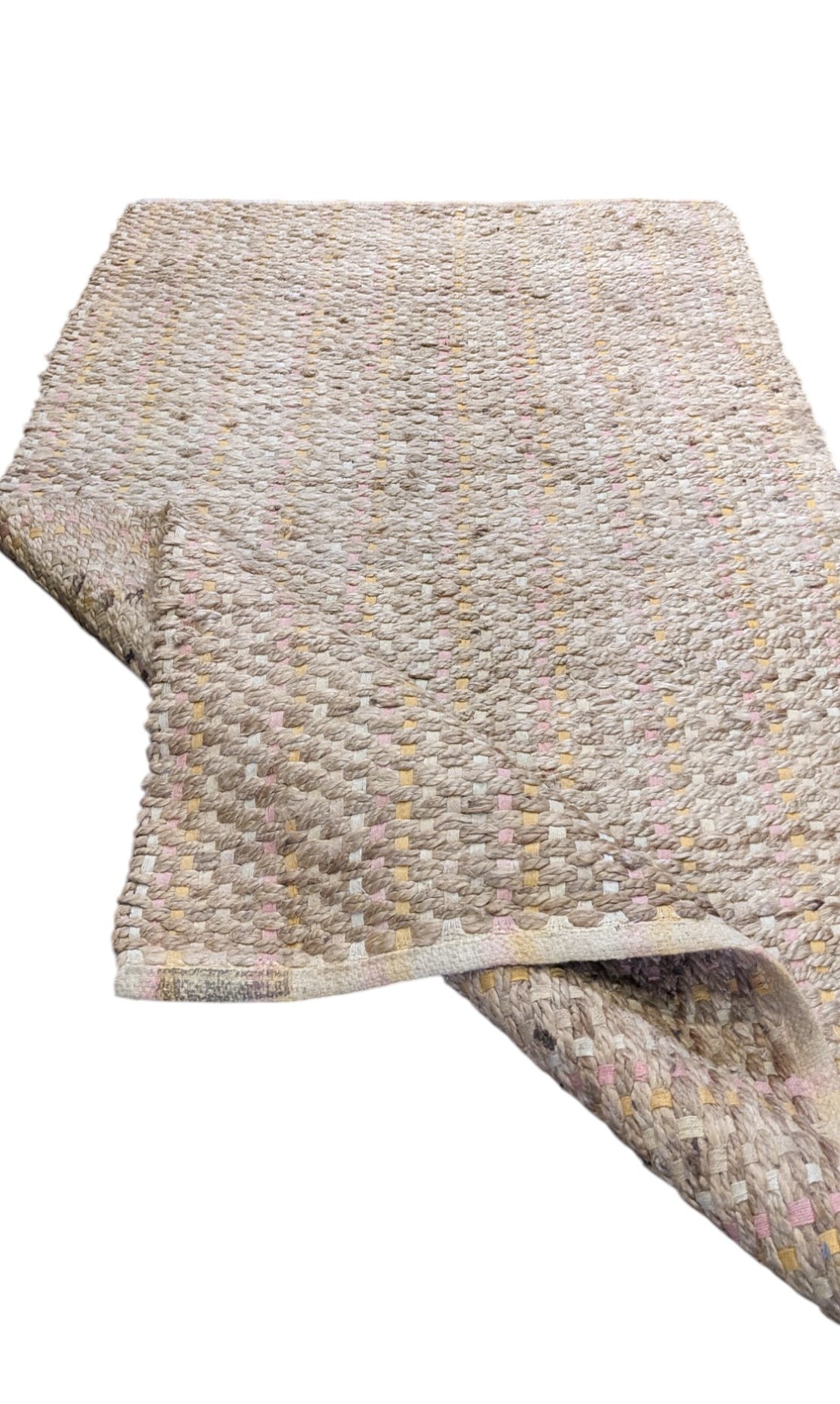 Braided Natural Jute Rug - 155 x 94 cm