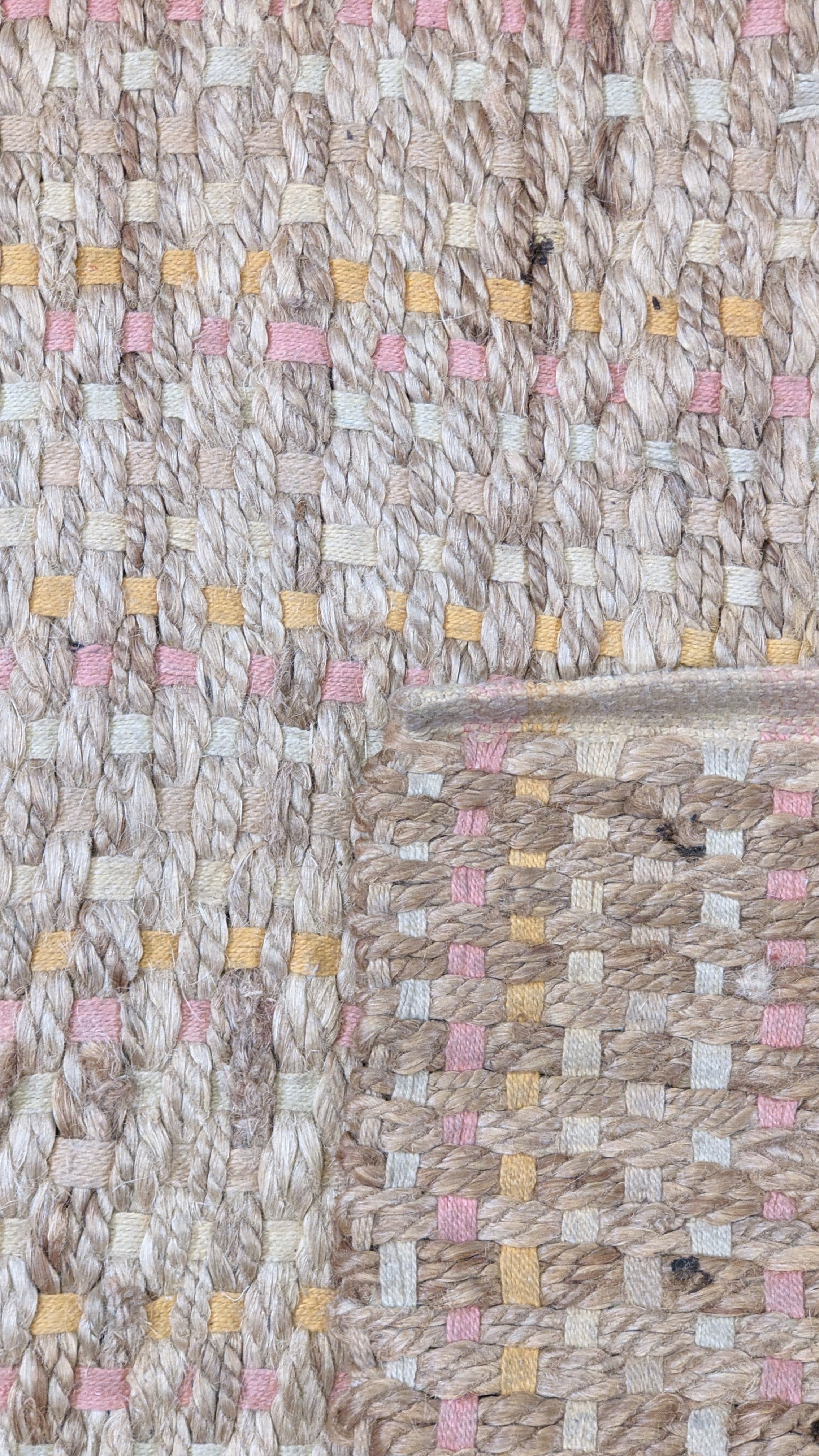 Braided Natural Jute Rug - 155 x 94 cm