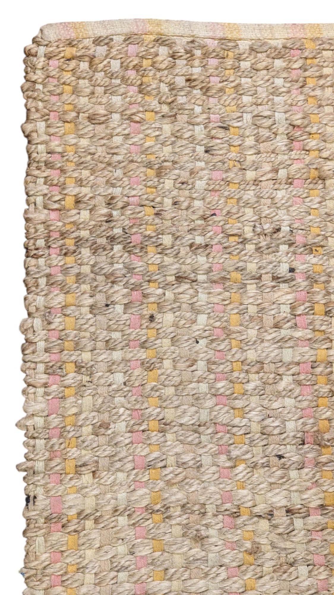 Braided Natural Jute Rug - 155 x 94 cm