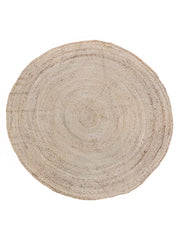 Braided Natural Jute Rug - 122 × 122 cm