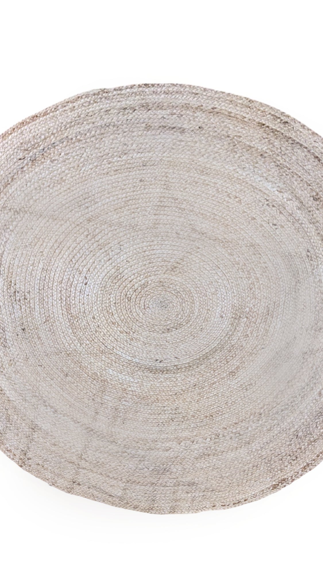 Braided Natural Jute Rug - 122 × 122 cm