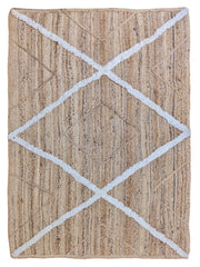 Braided Natural Jute Rug - 174 × 134 cm