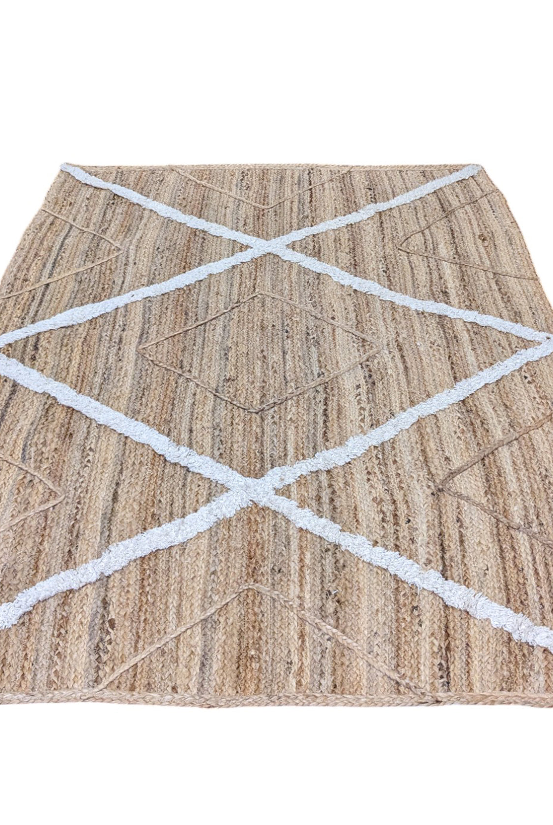 Braided Natural Jute Rug - 174 × 134 cm