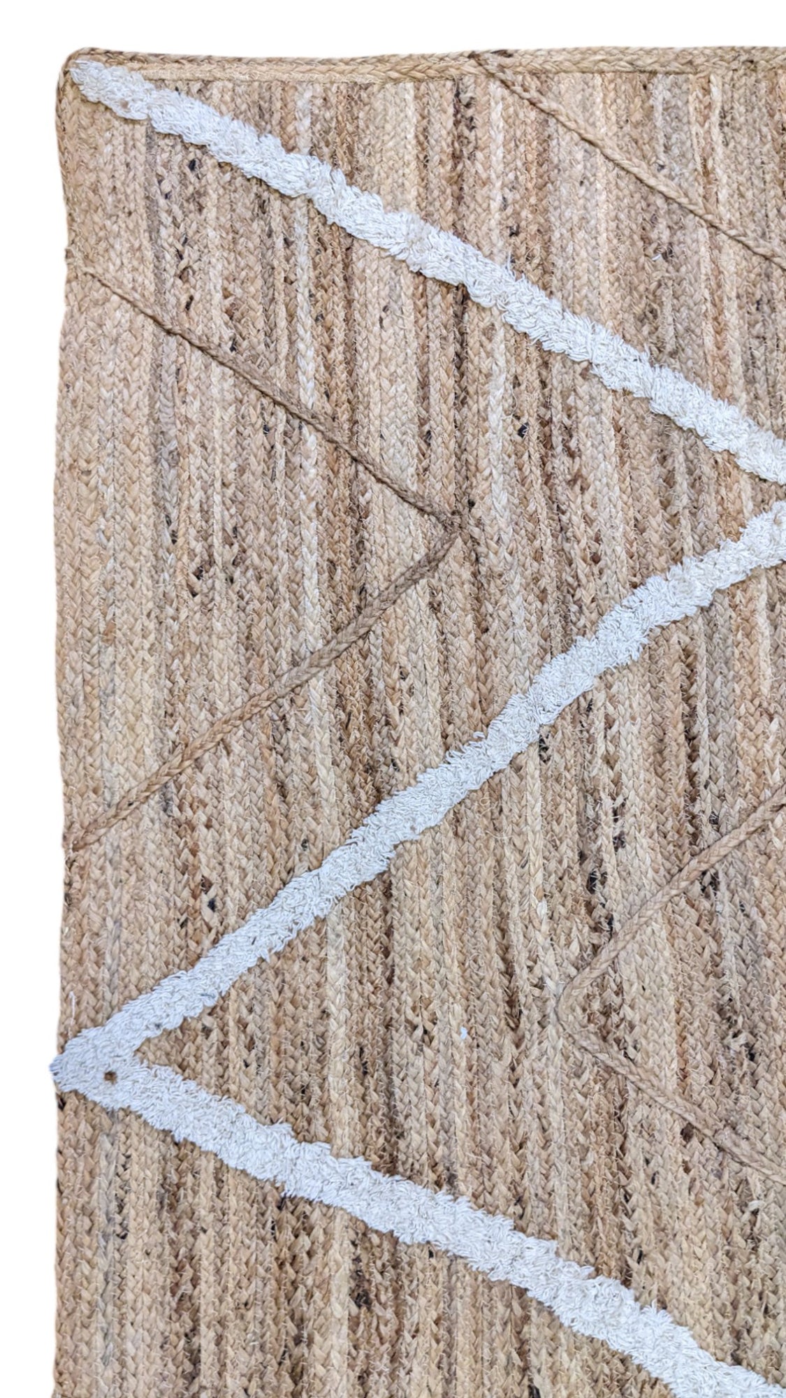 Braided Natural Jute Rug - 174 × 134 cm