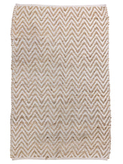 Braided Natural Jute Rug - 95 x 64 cm