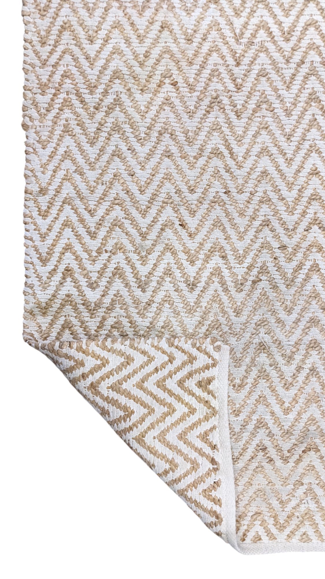 Braided Natural Jute Rug - 95 x 64 cm