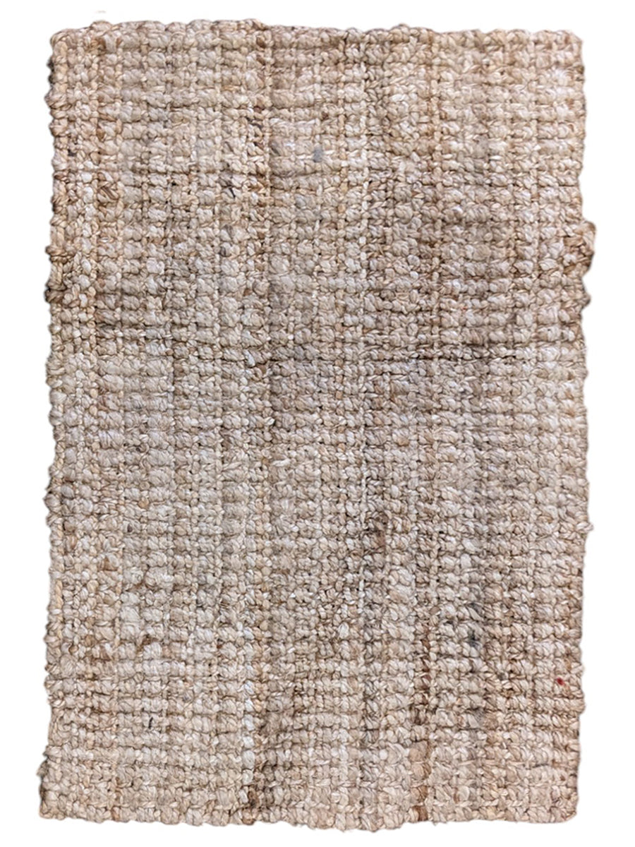 Chunky Natural Jute Rug - 82 x 58 cm