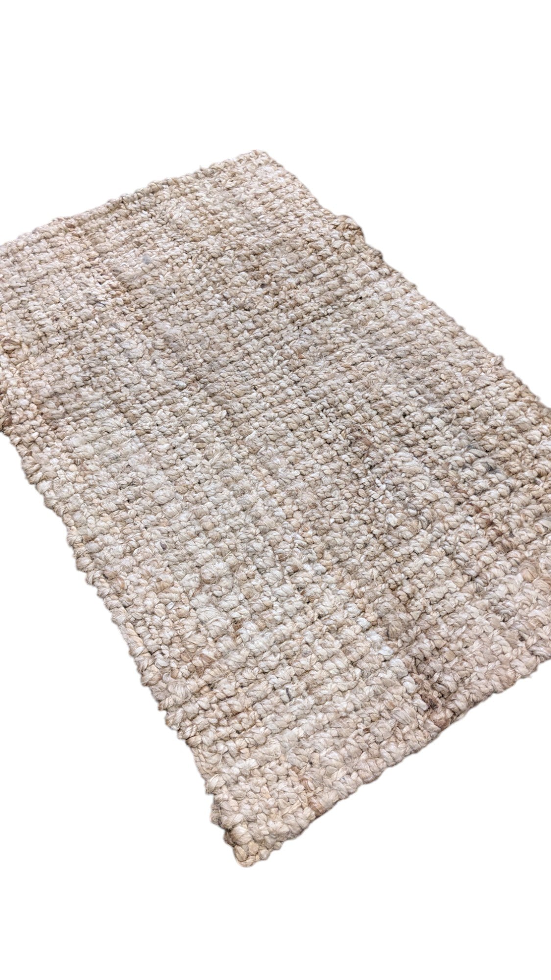 Chunky Natural Jute Rug - 82 x 58 cm