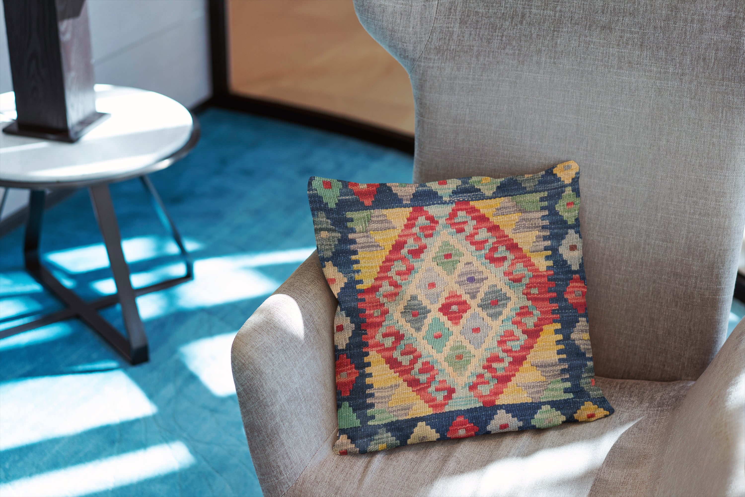 Afghan Kilim Cushion Cover - 45 x 45 cm