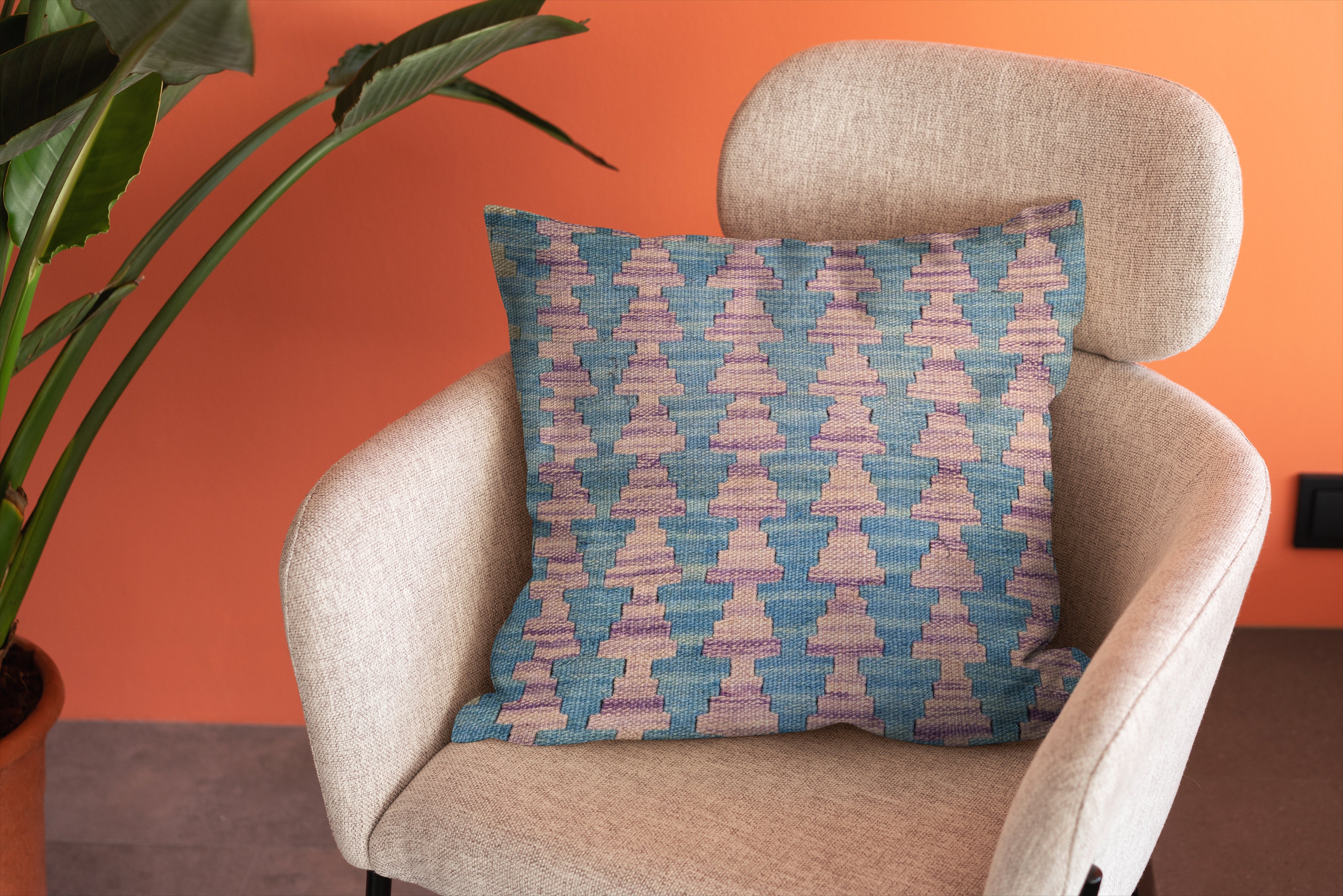 Afghan Kilim Cushion Cover - 45 x 45 cm