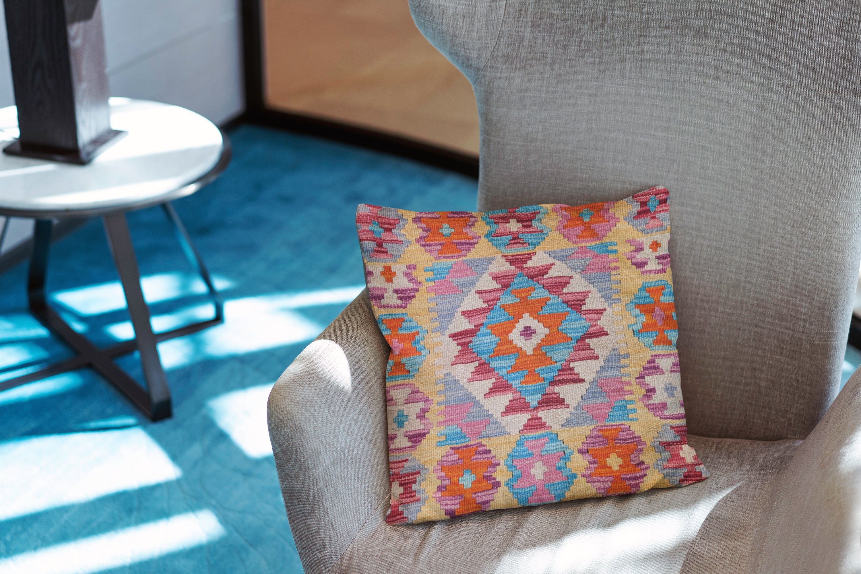 Afghan Kilim Cushion Cover - 45 x 45 cm