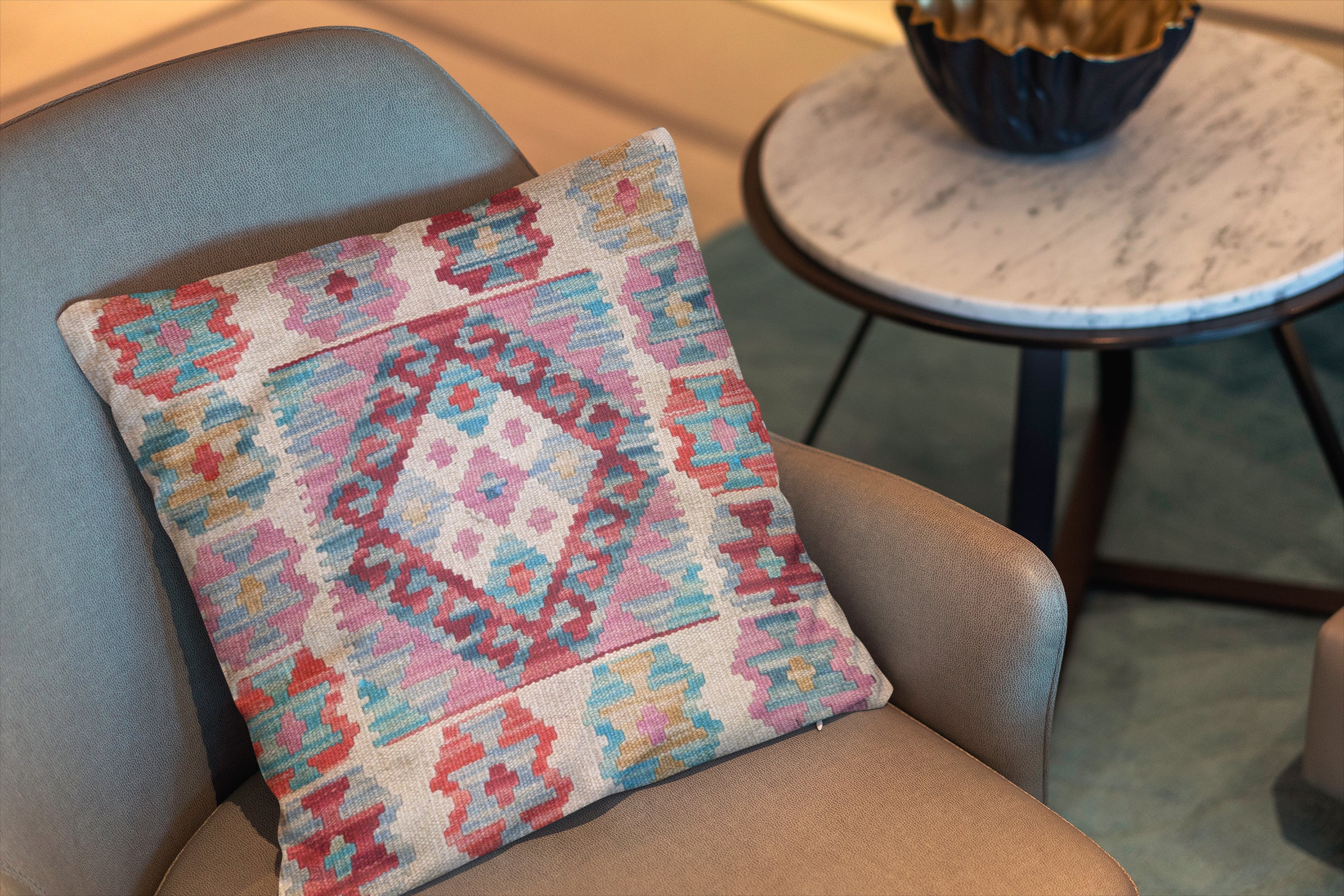 Afghan Kilim Cushion Cover - 45 x 45 cm