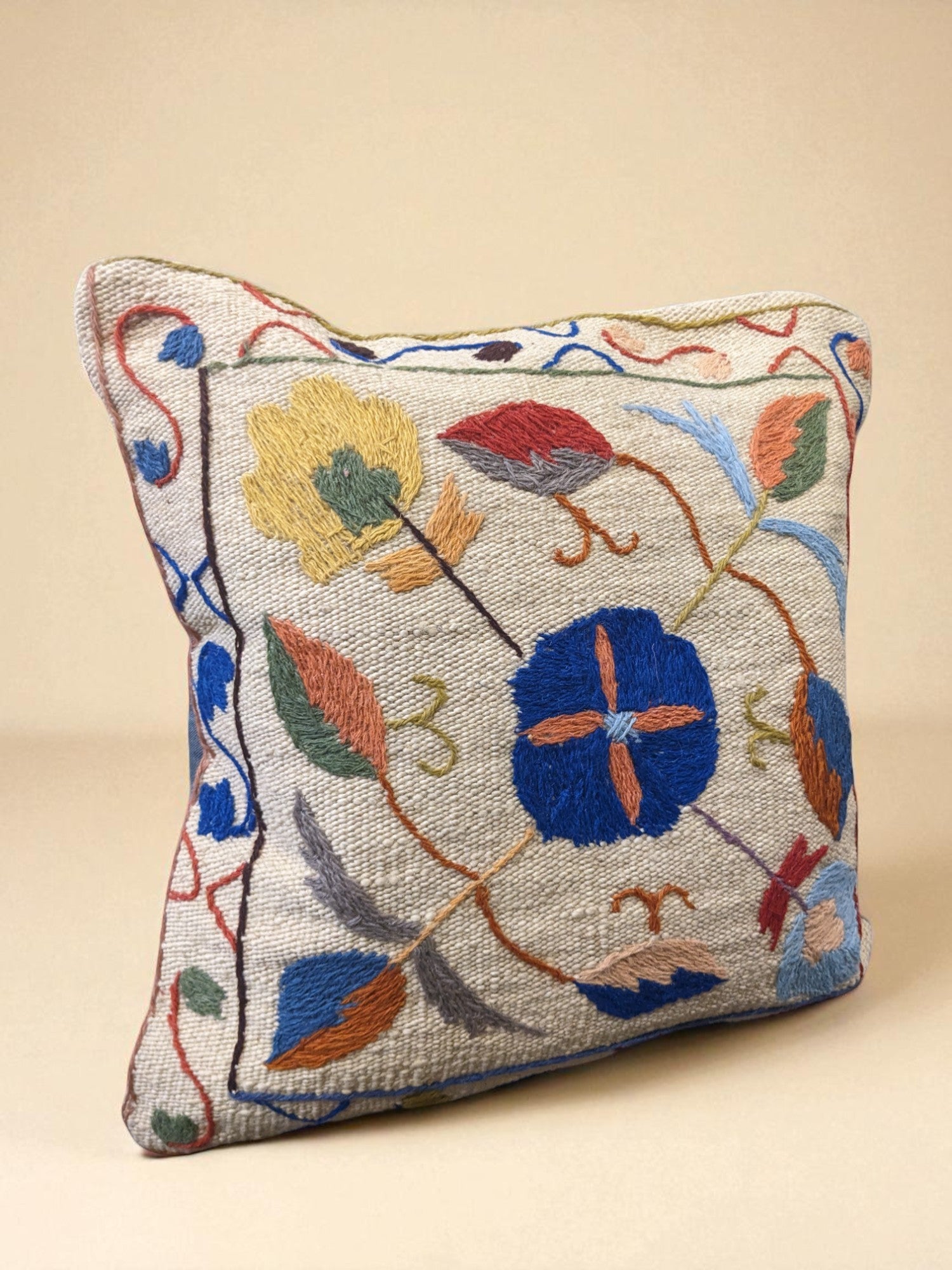 Suzani Hand Embroidered Cushion Cover - 45 x 45 cm