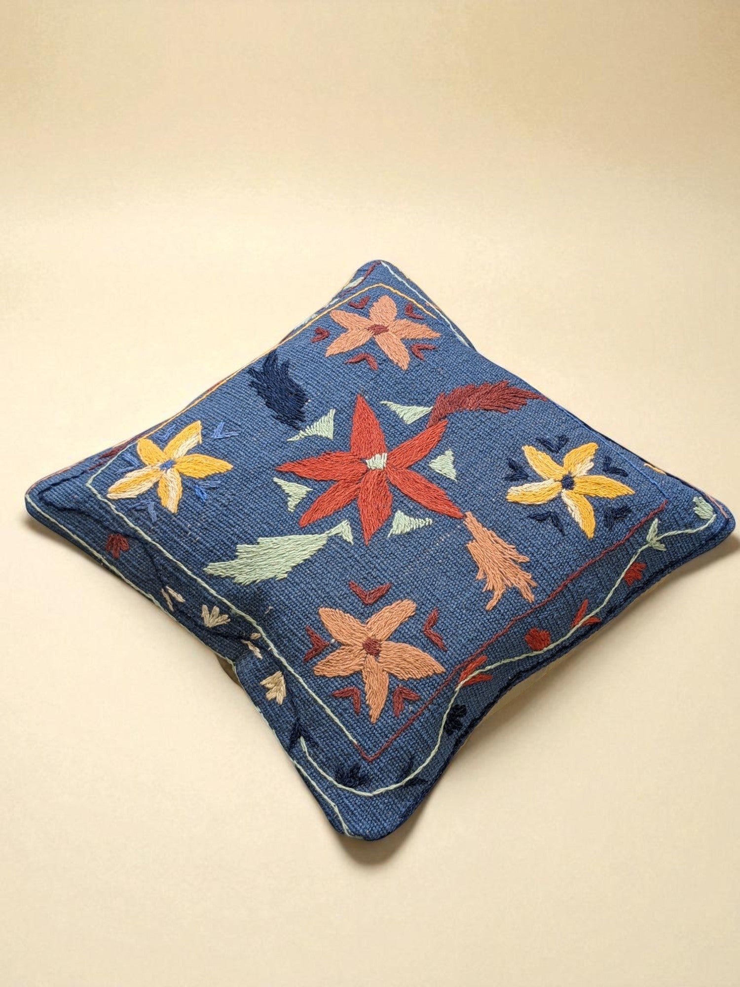 Suzani Hand Embroidered Cushion Cover - 45 x 45 cm