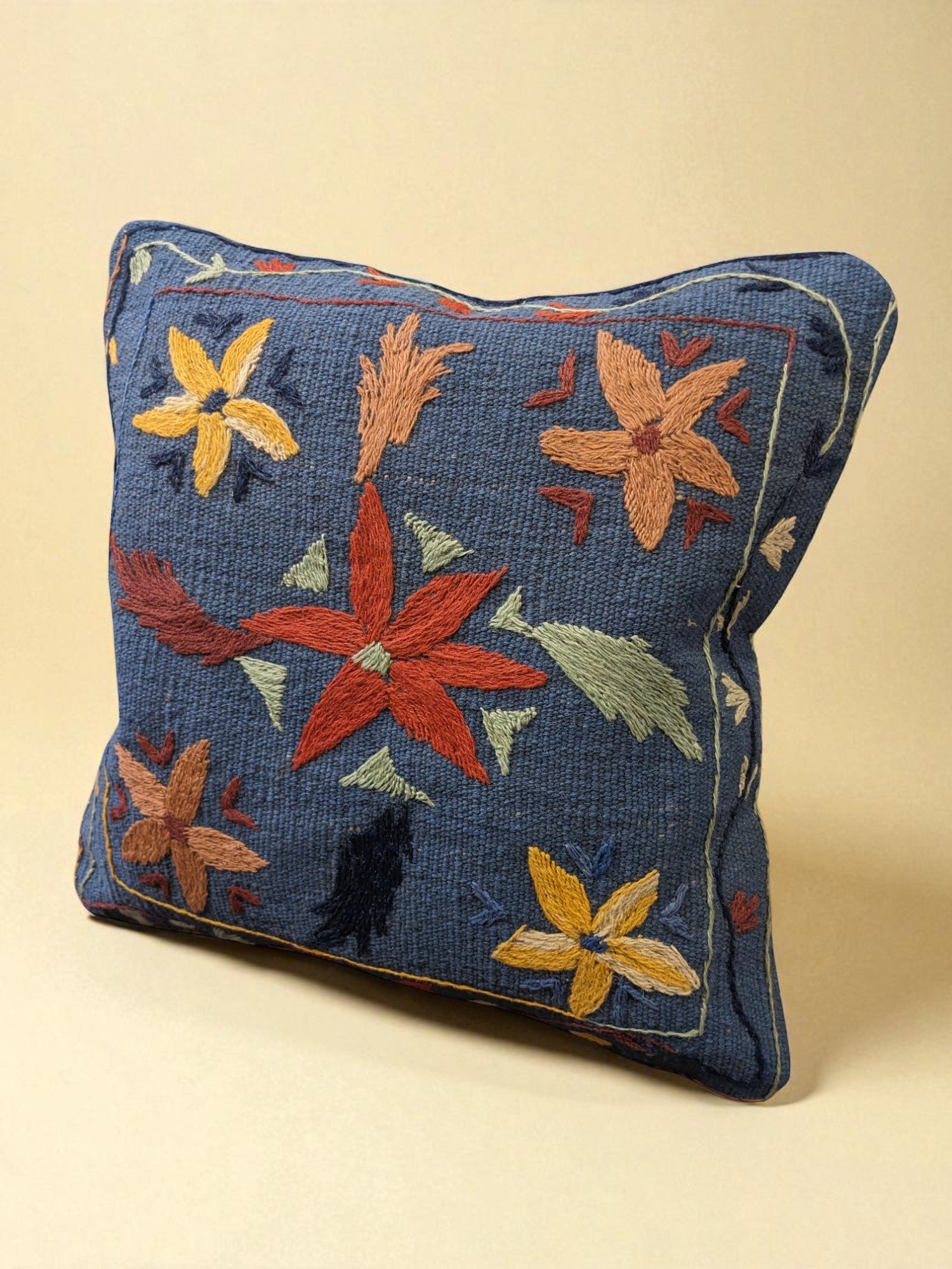 Suzani Hand Embroidered Cushion Cover - 45 x 45 cm