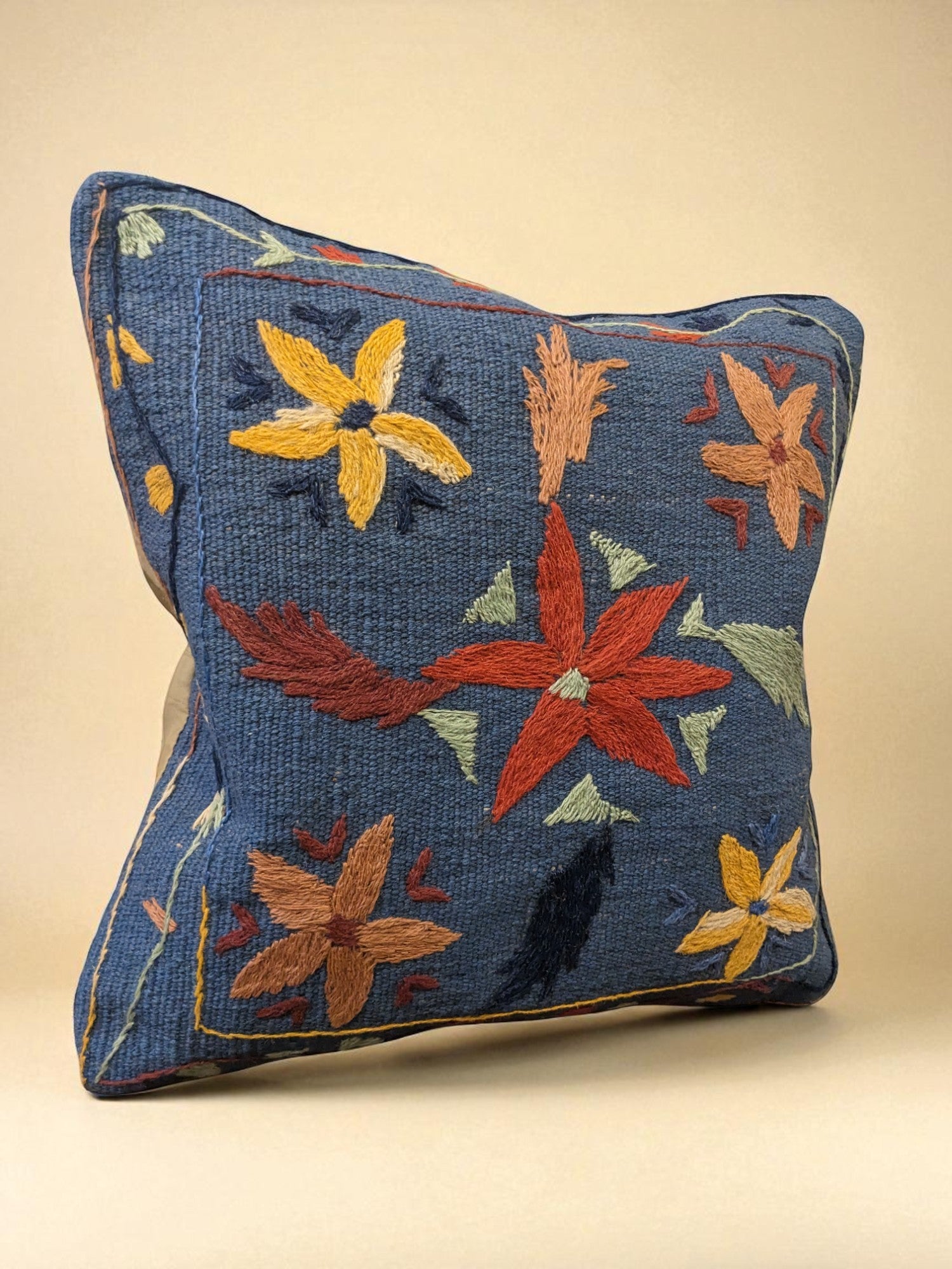 Suzani Hand Embroidered Cushion Cover - 45 x 45 cm