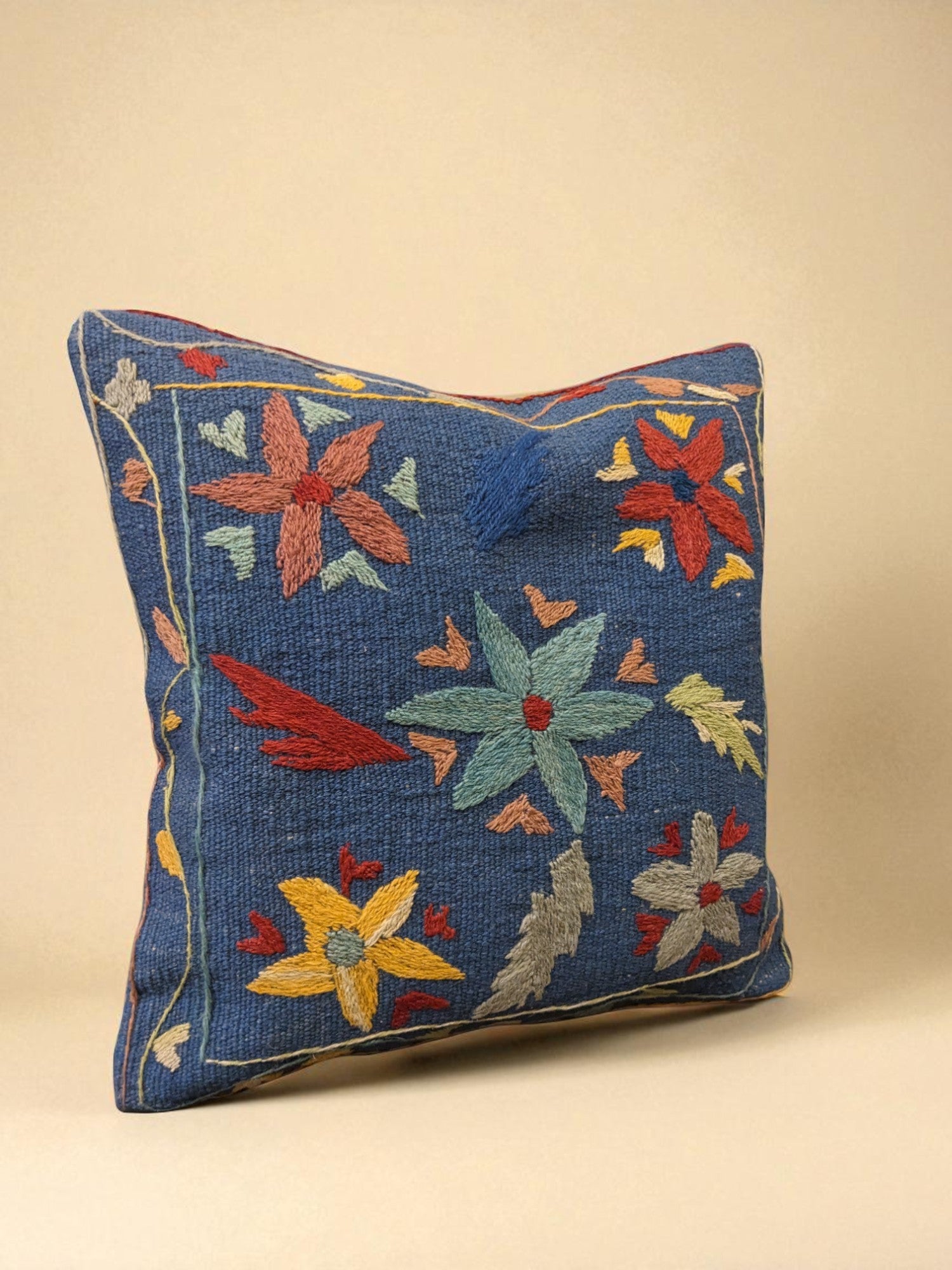 Suzani Hand Embroidered Cushion Cover - 45 x 45 cm