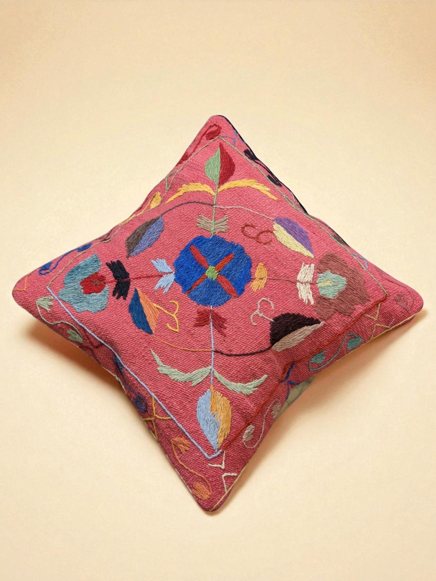 Suzani Hand Embroidered Cushion Cover - 45 x 45 cm