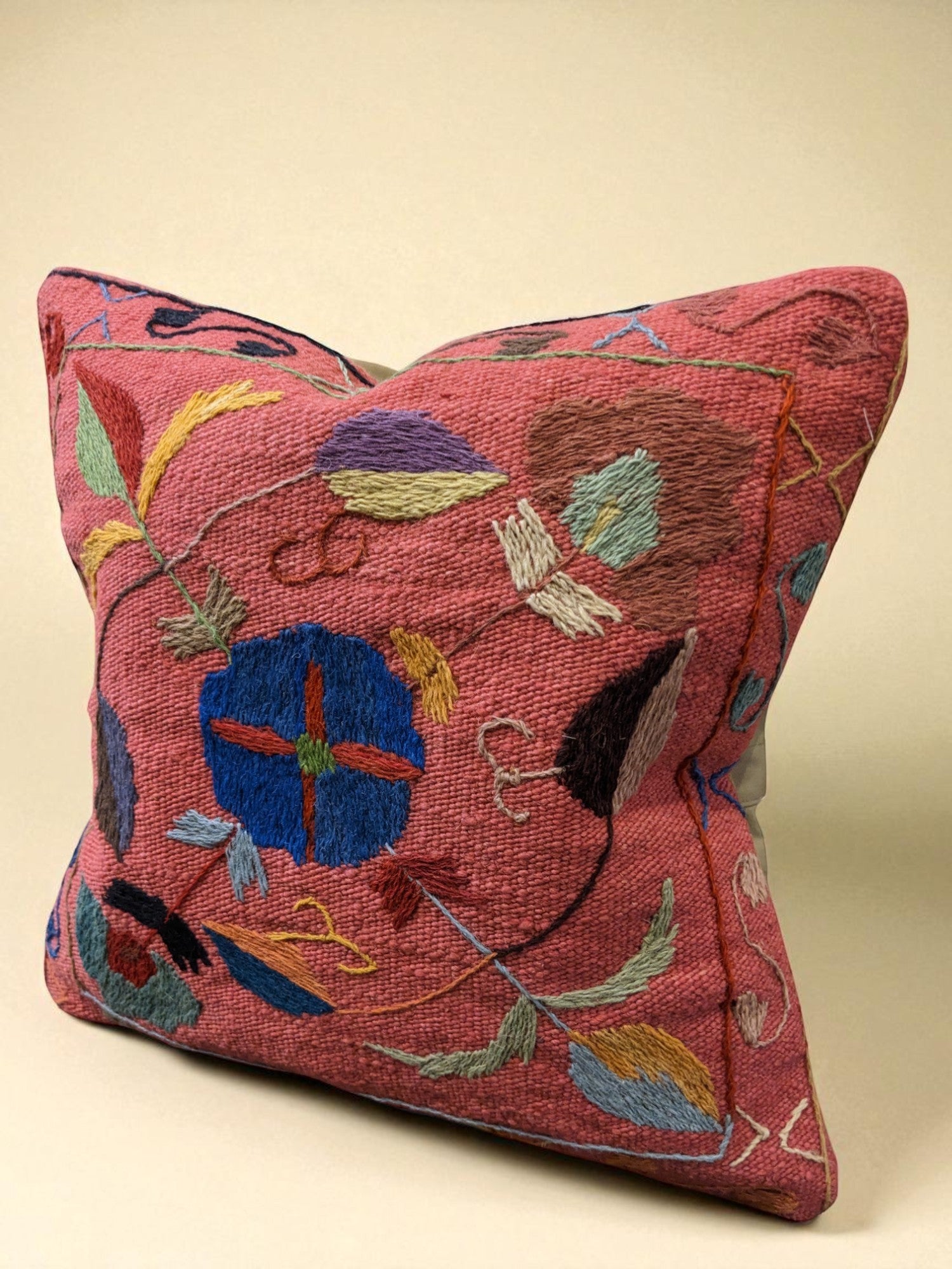 Suzani Hand Embroidered Cushion Cover - 45 x 45 cm