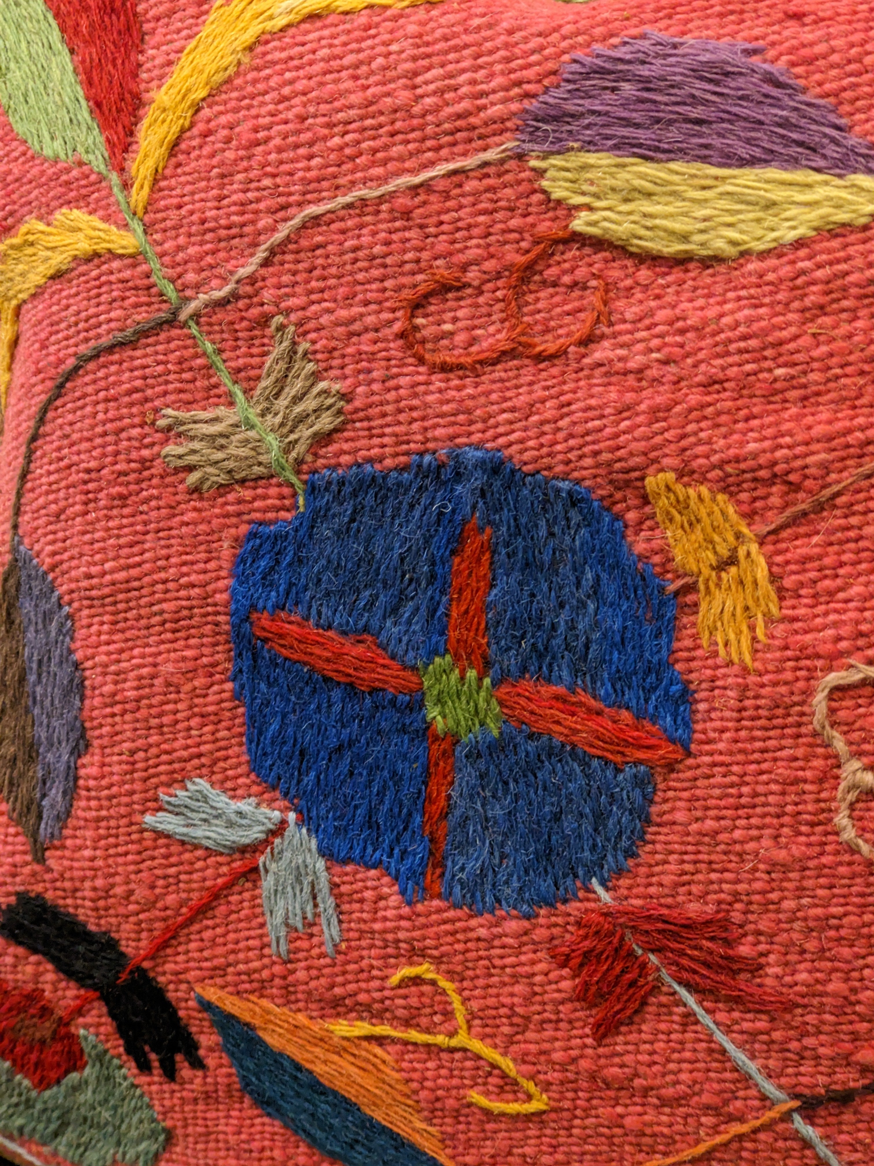 Suzani Hand Embroidered Cushion Cover - 45 x 45 cm