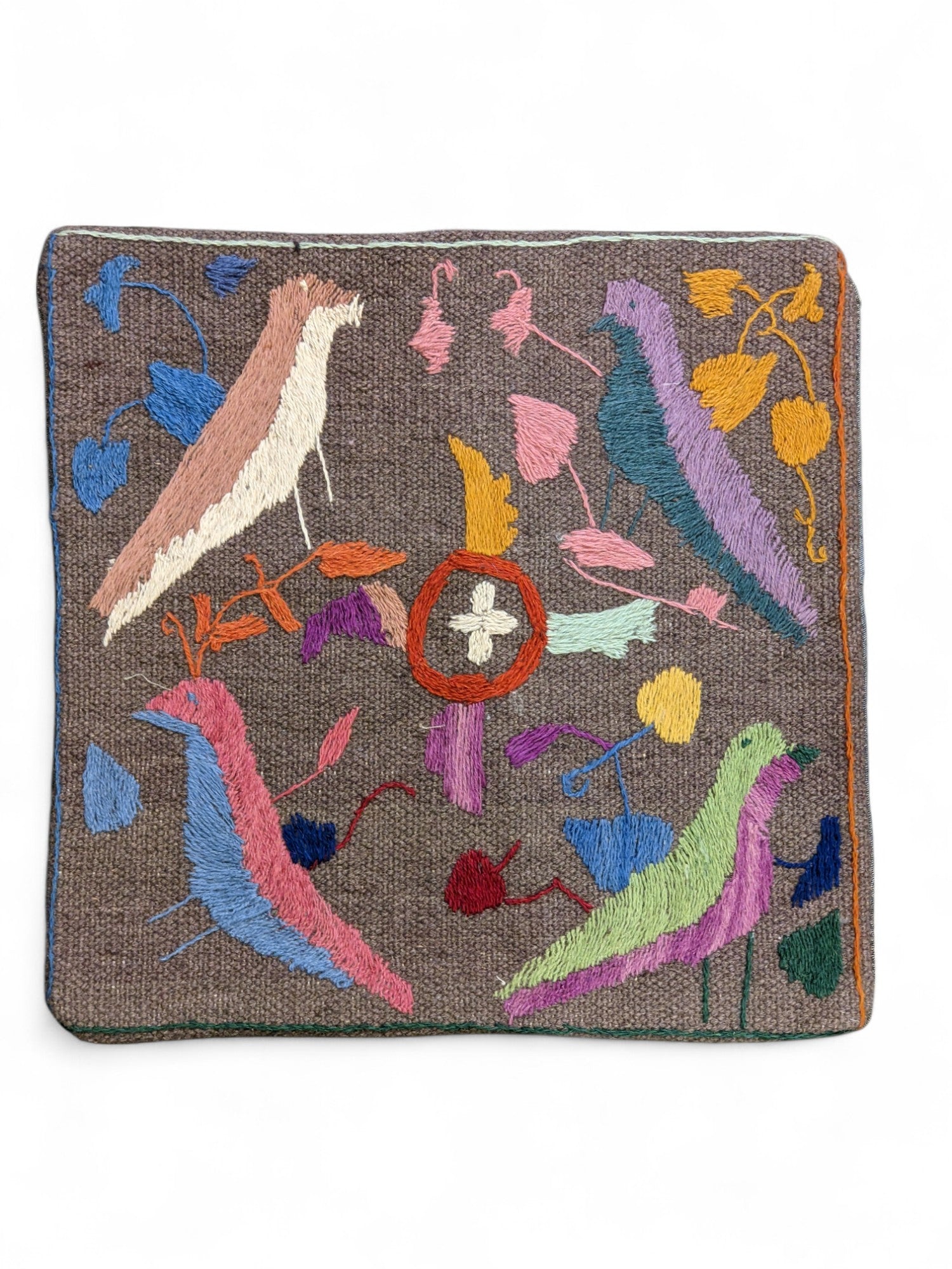 Suzani Hand Embroidered Cushion Cover - 45 x 45 cm