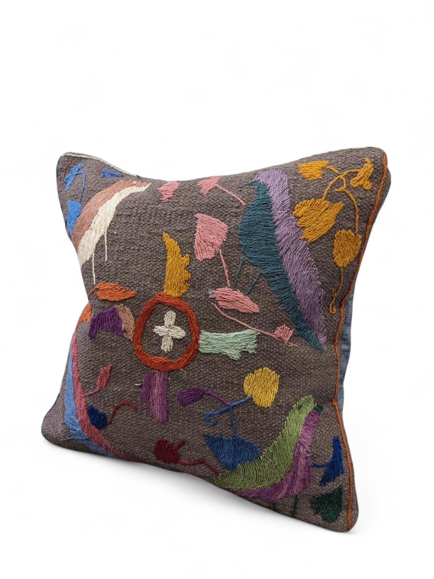 Suzani Hand Embroidered Cushion Cover - 45 x 45 cm