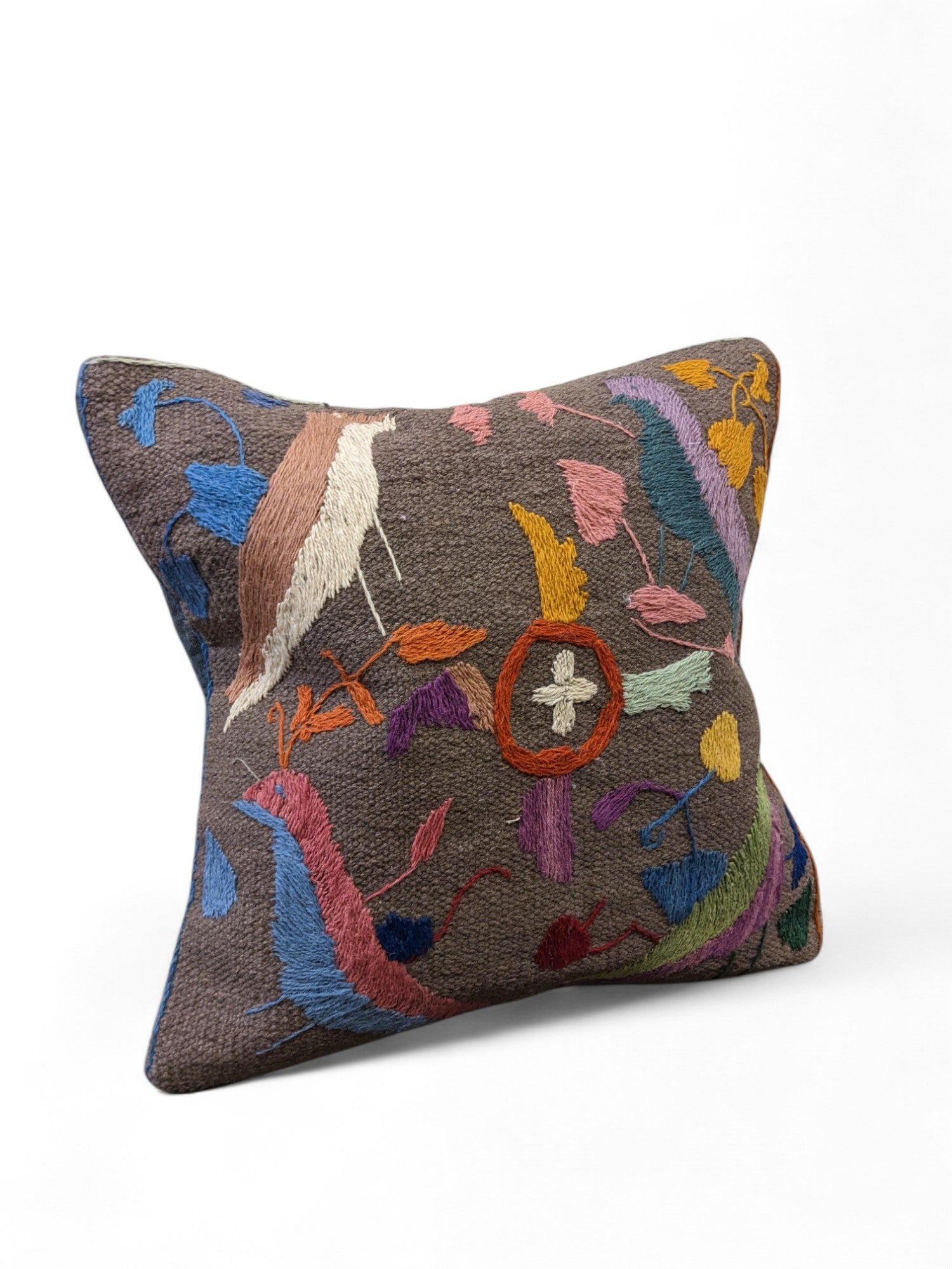 Suzani Hand Embroidered Cushion Cover - 45 x 45 cm