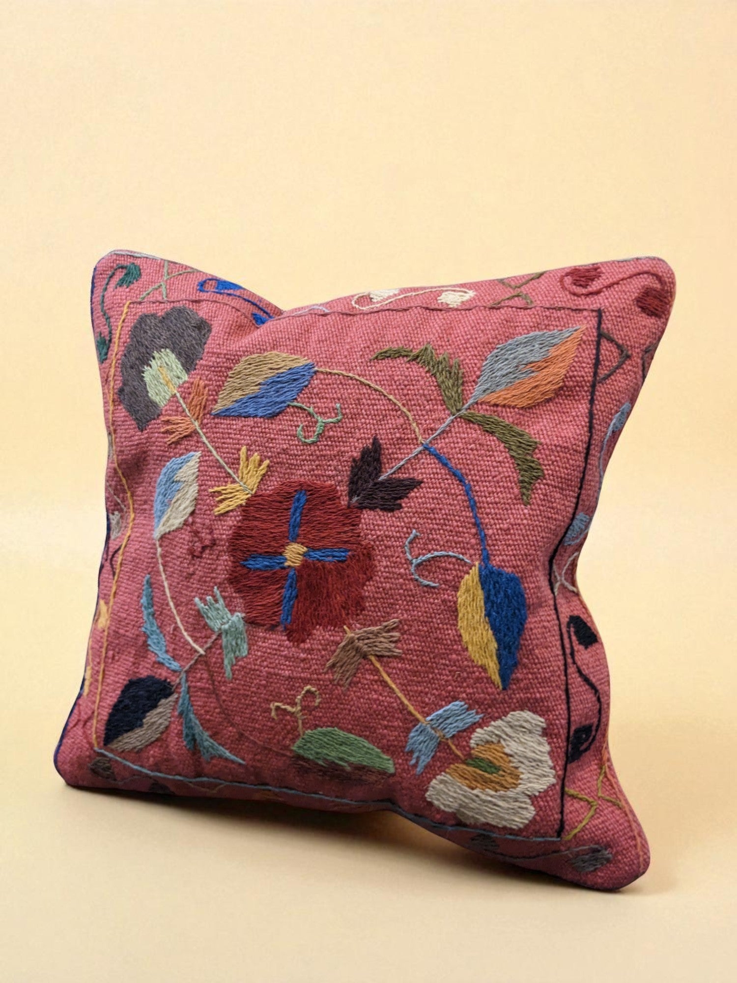 Suzani Hand Embroidered Cushion Cover - 45 x 45 cm