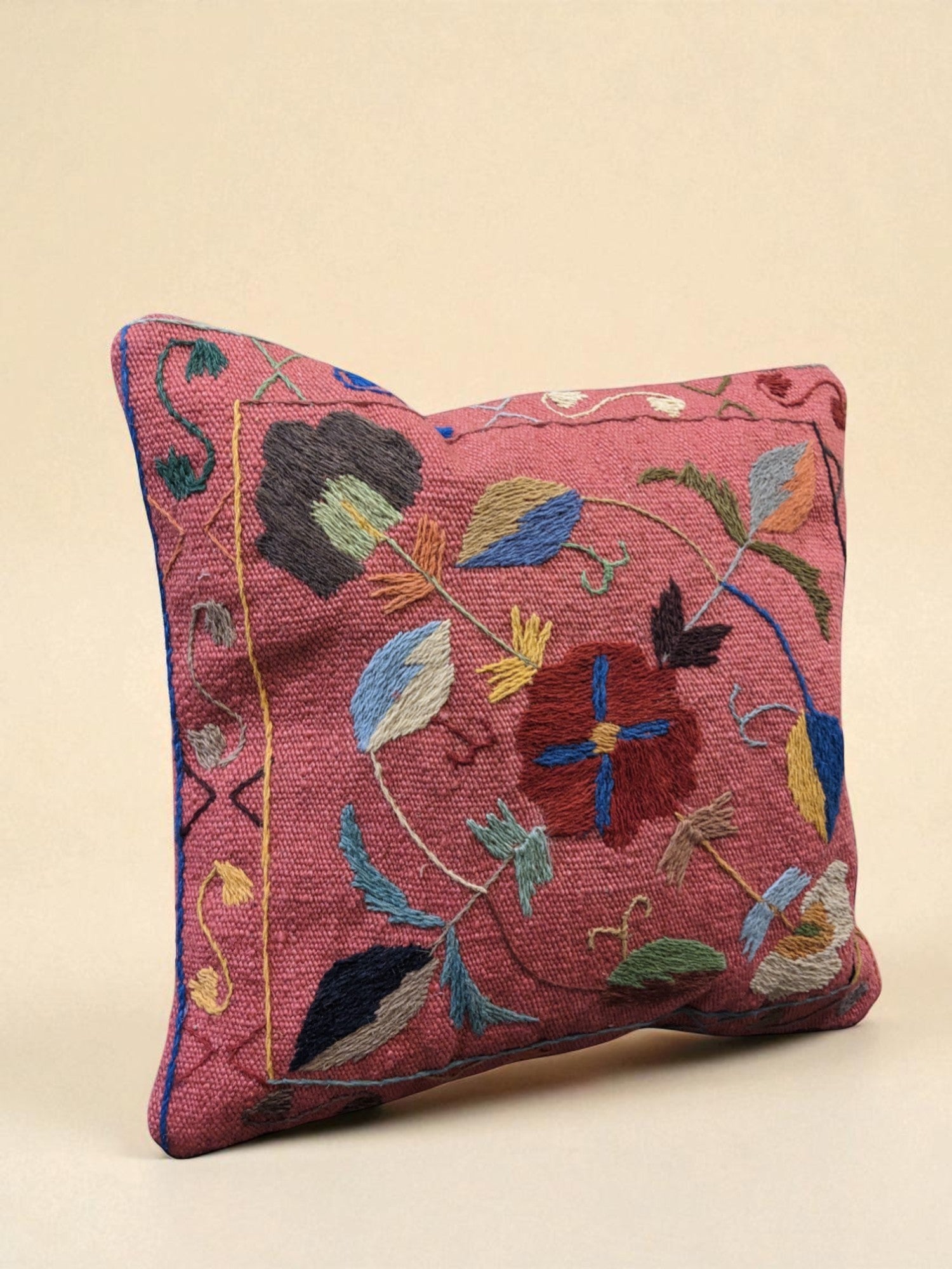 Suzani Hand Embroidered Cushion Cover - 45 x 45 cm
