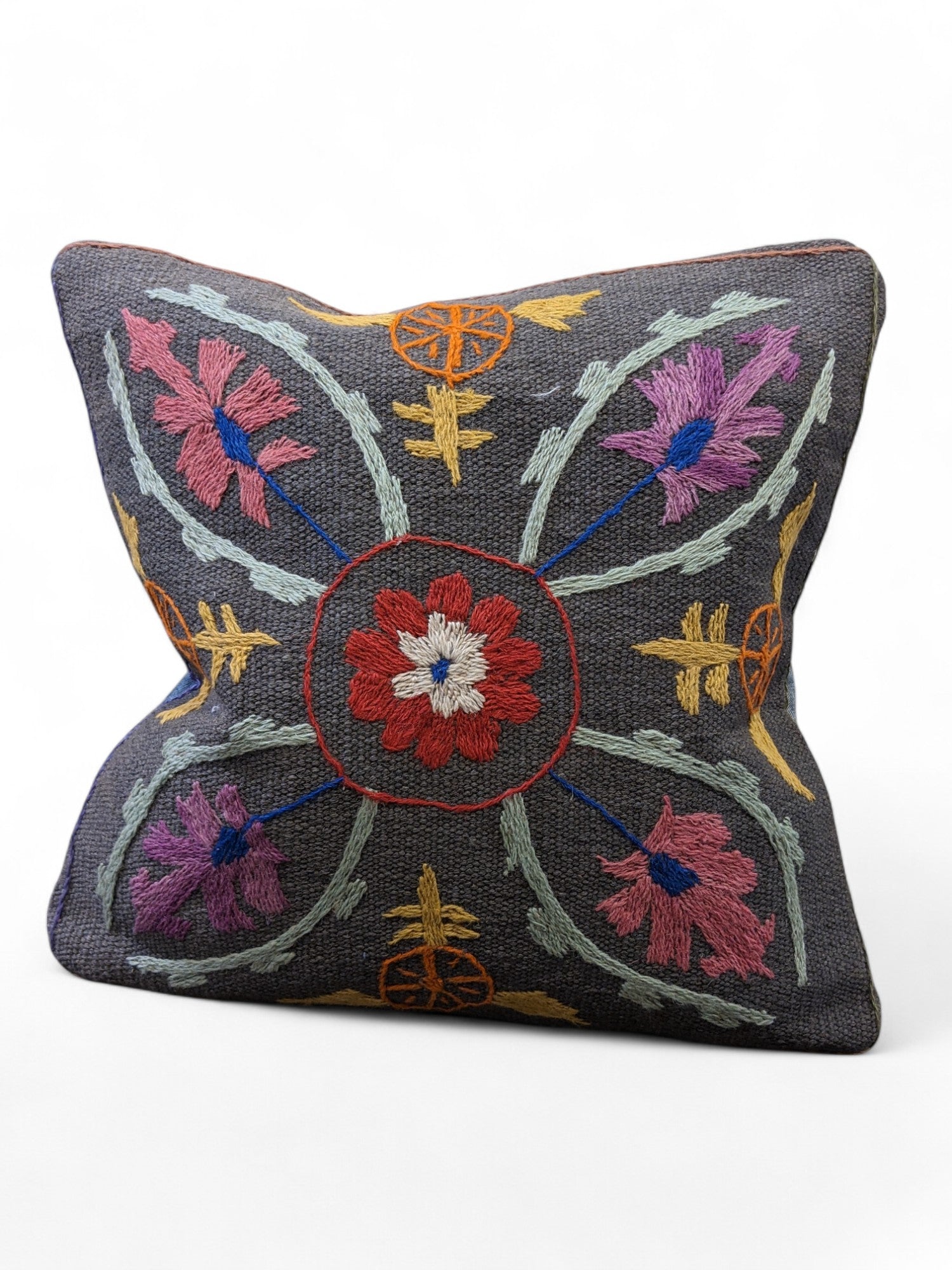 Suzani Hand Embroidered Cushion Cover - 45 x 45 cm