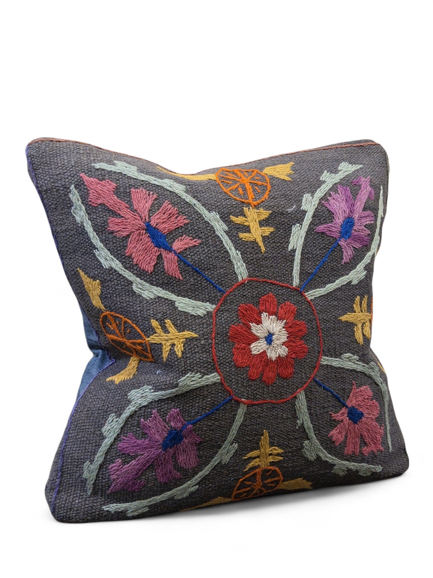 Suzani Hand Embroidered Cushion Cover - 45 x 45 cm
