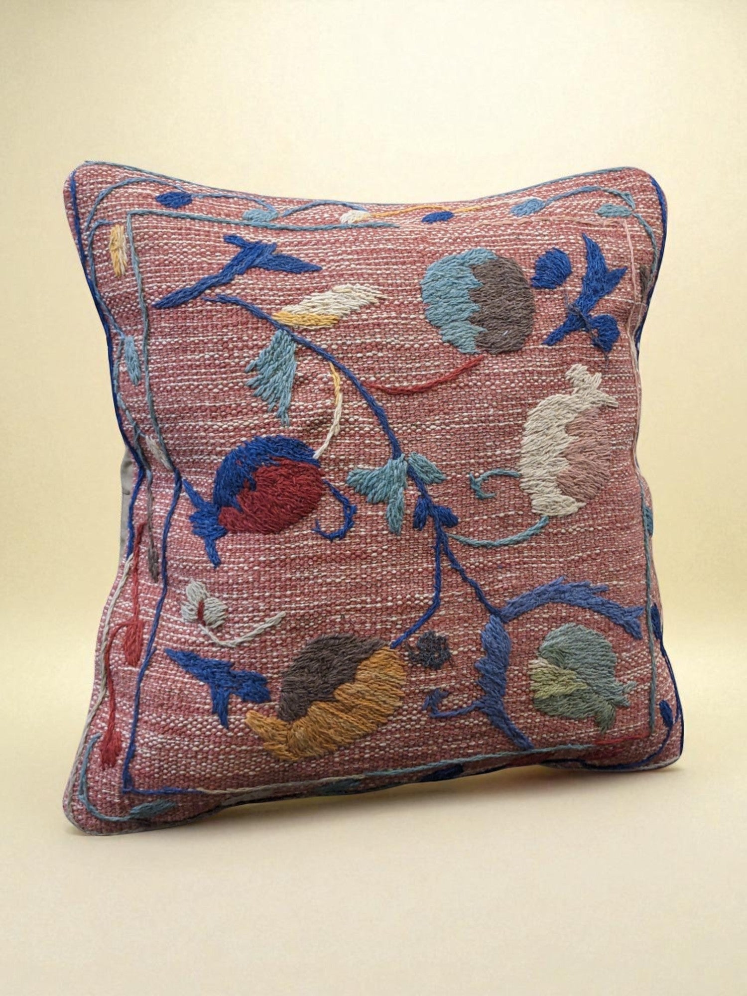Suzani Hand Embroidered Cushion Cover - 45 x 45 cm