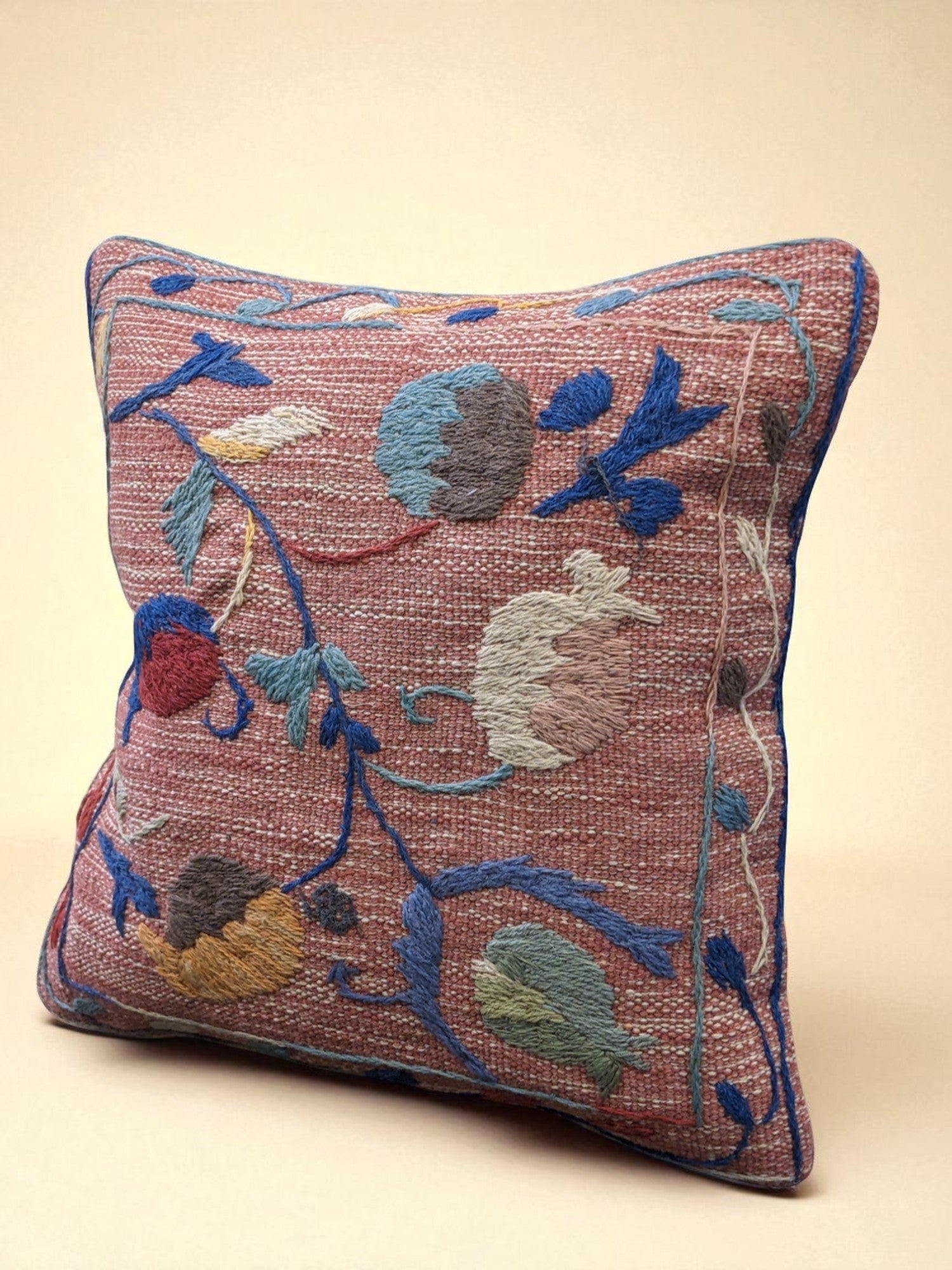 Suzani Hand Embroidered Cushion Cover - 45 x 45 cm