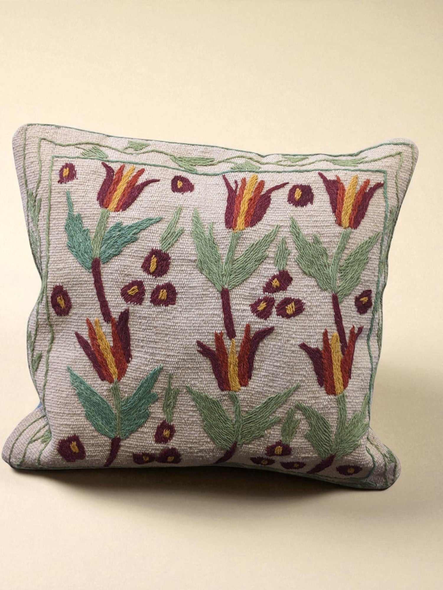 Suzani Hand Embroidered Cushion Cover - 45 x 45 cm