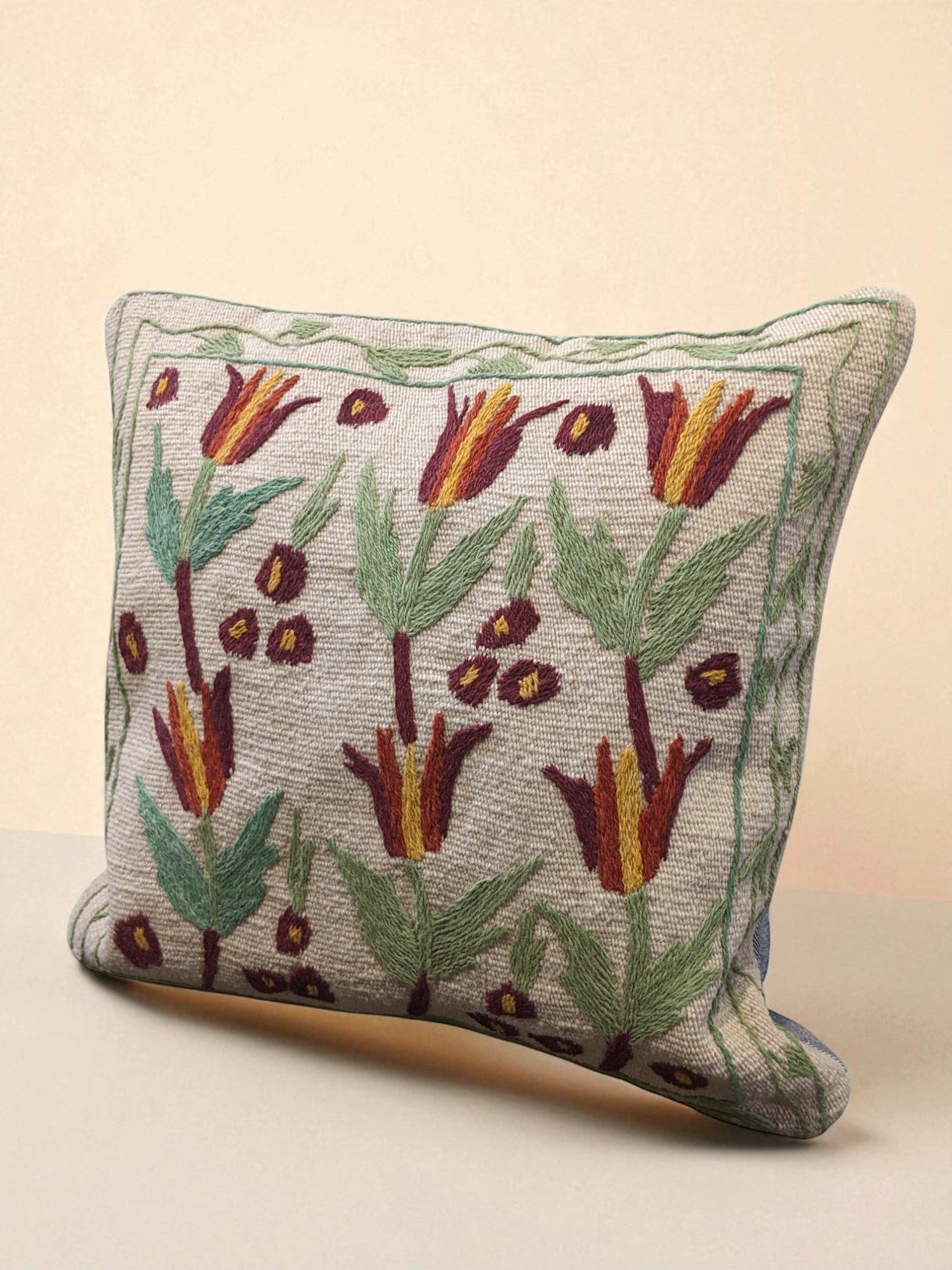 Suzani Hand Embroidered Cushion Cover - 45 x 45 cm