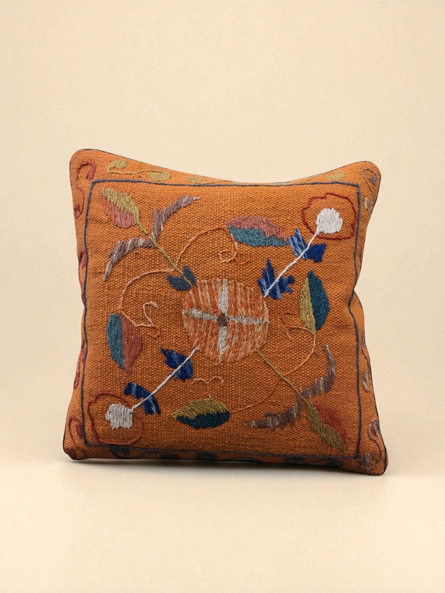 Suzani Hand Embroidered Cushion Cover - 45 x 45 cm