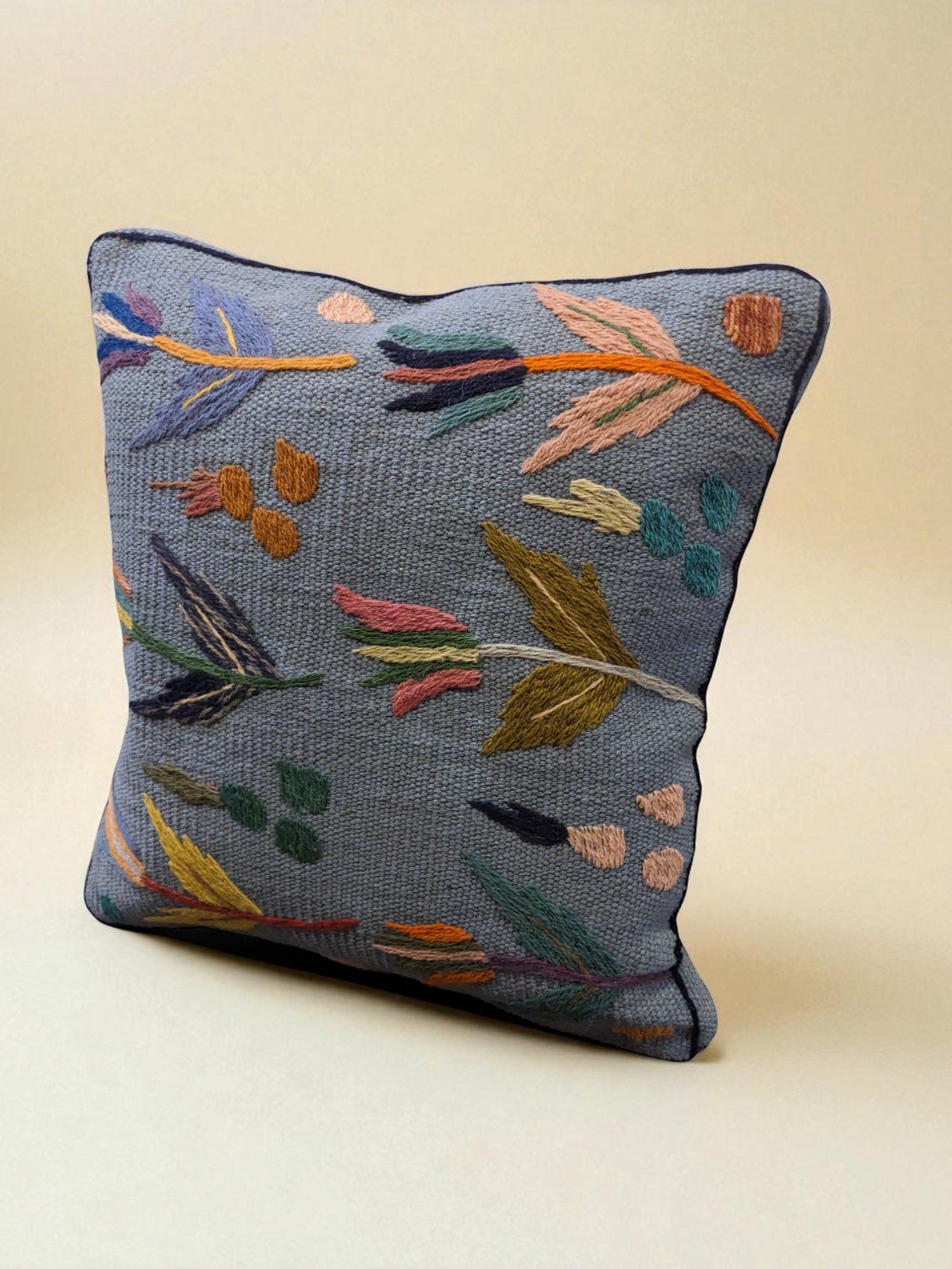 Suzani Hand Embroidered Cushion Cover - 45 x 45 cm